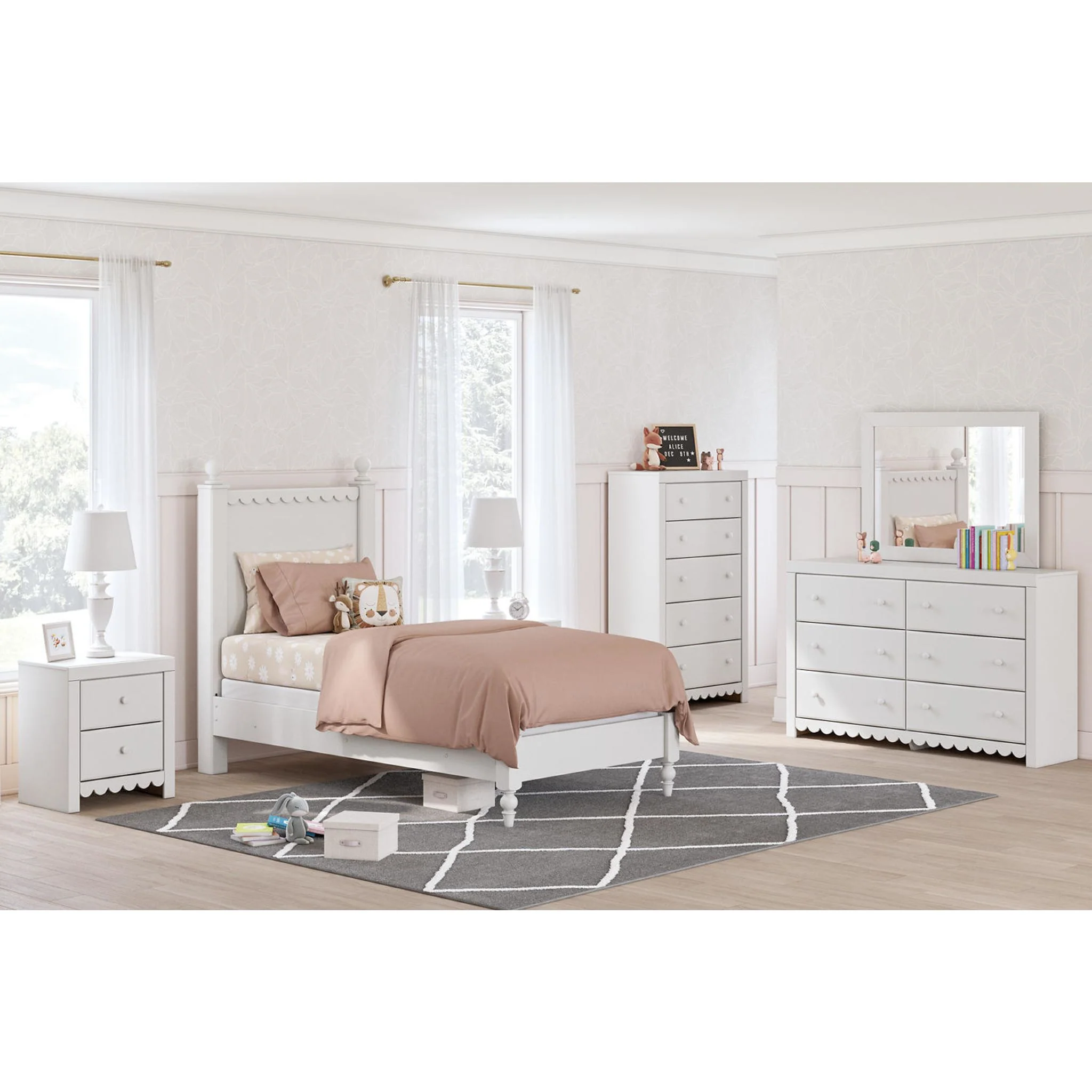Mollviney Twin Panel Bed - Image 2