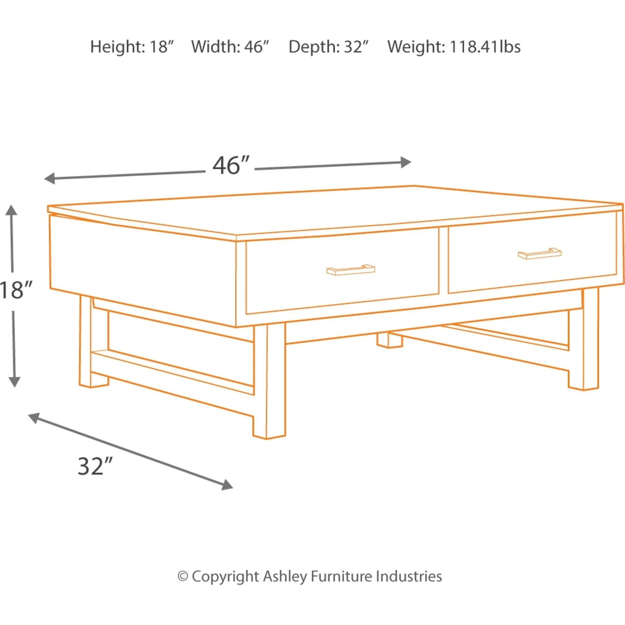 Mondoro Coffee Table with Lift Top - Image 4