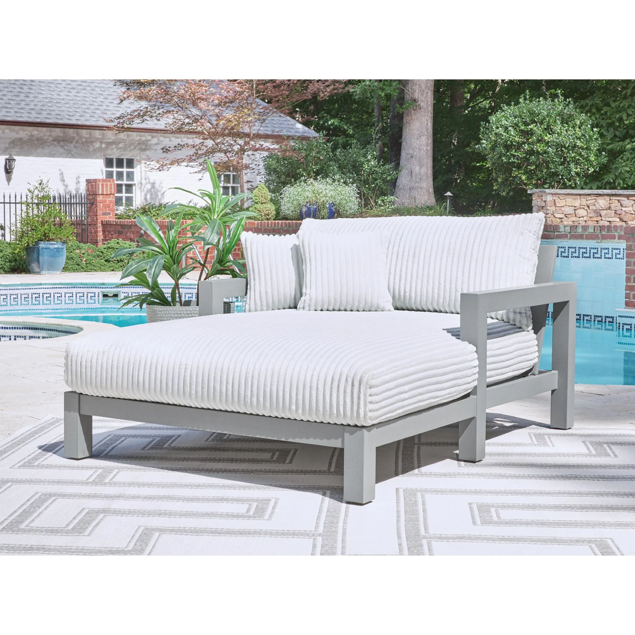 Moonlight View Outdoor Chaise Lounge with Cushion - Image 2