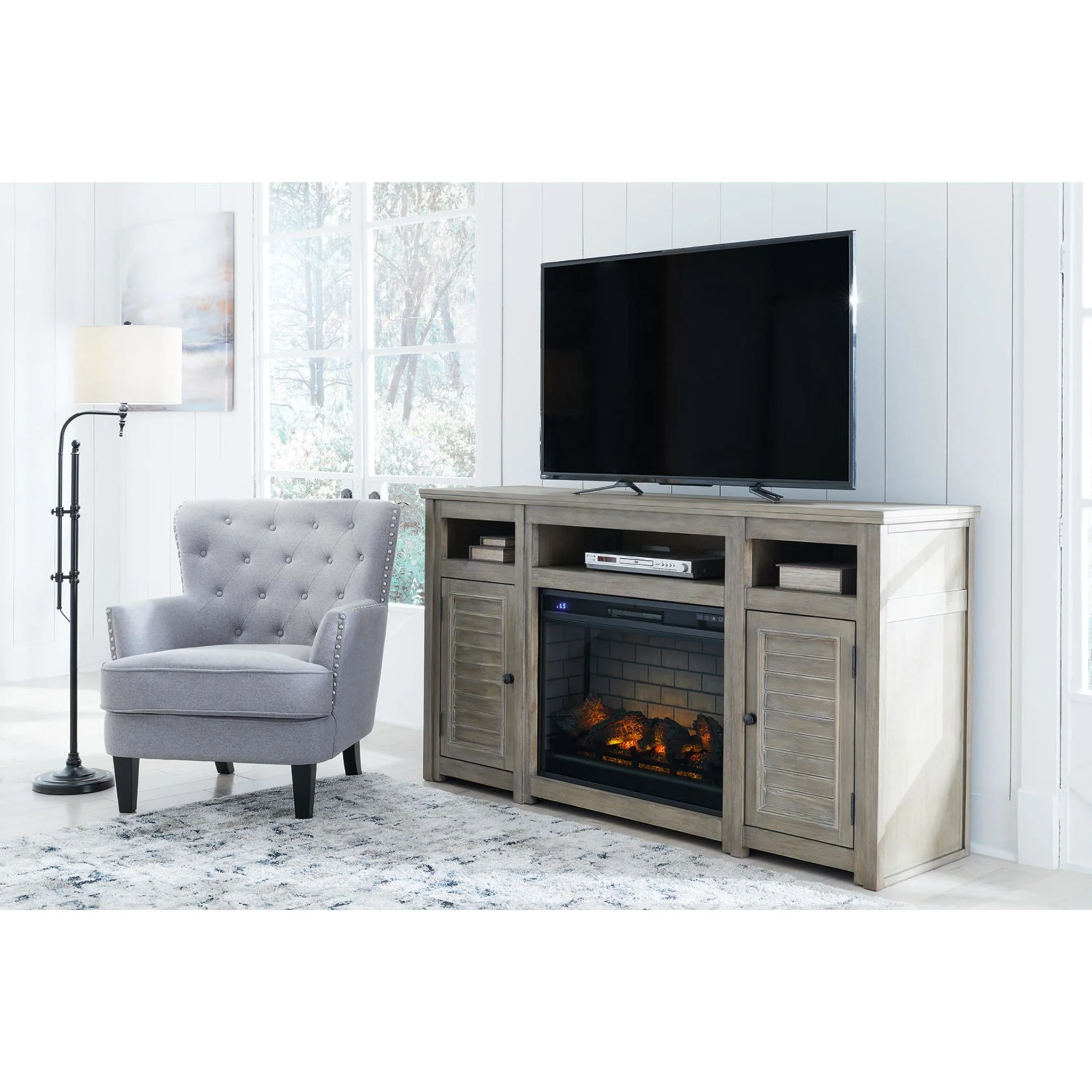 Moreshire TV Stand with Fireplace - Image 4
