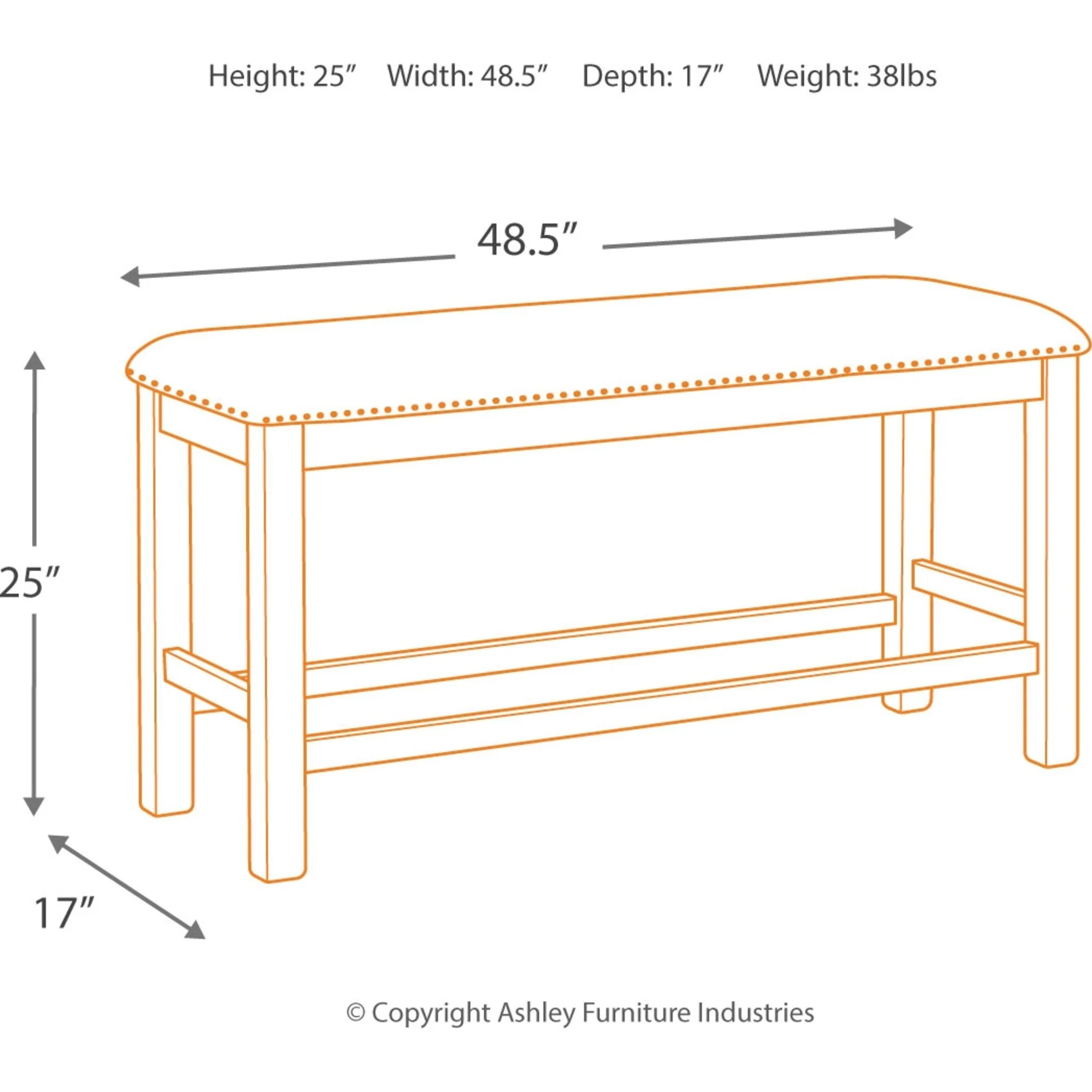 Moriville Counter Height Bench - Image 4