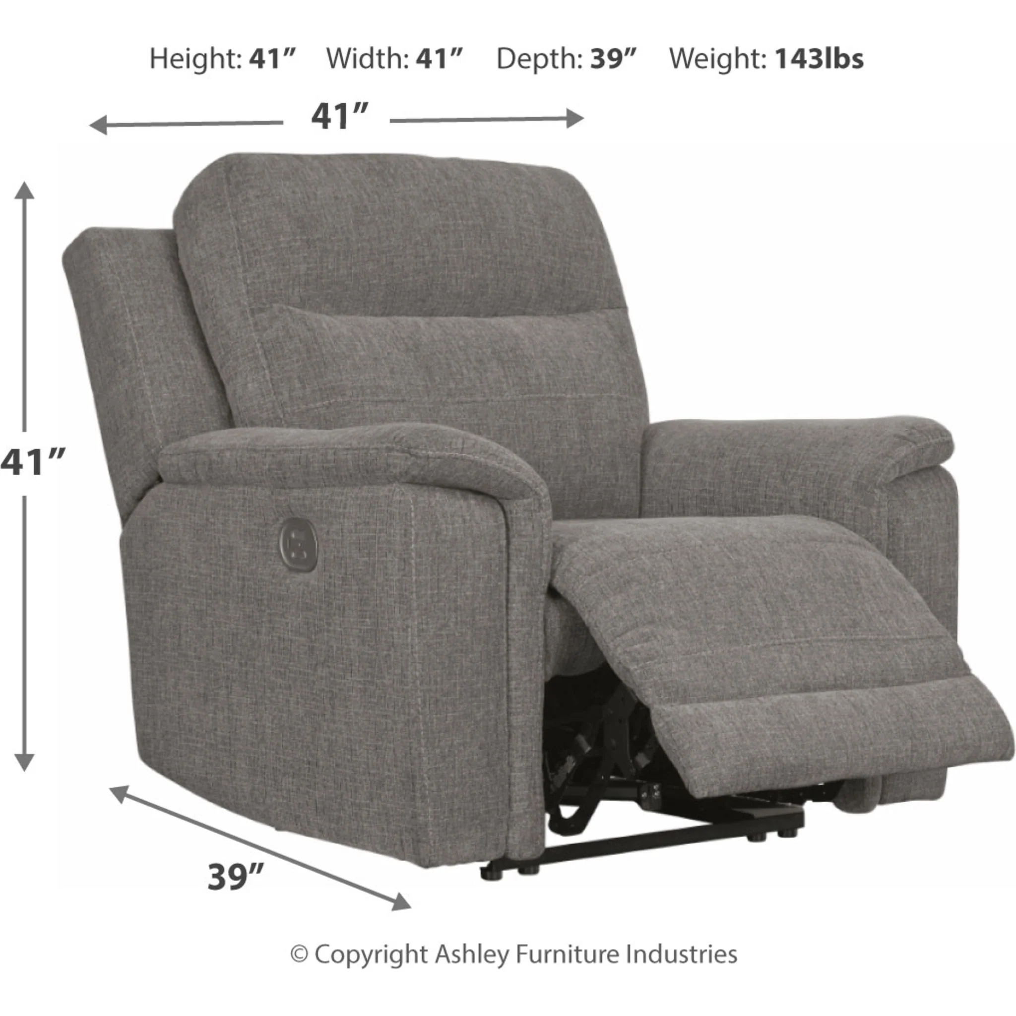 Mouttrie Power Recliner with Adjustable Headrest - Image 5