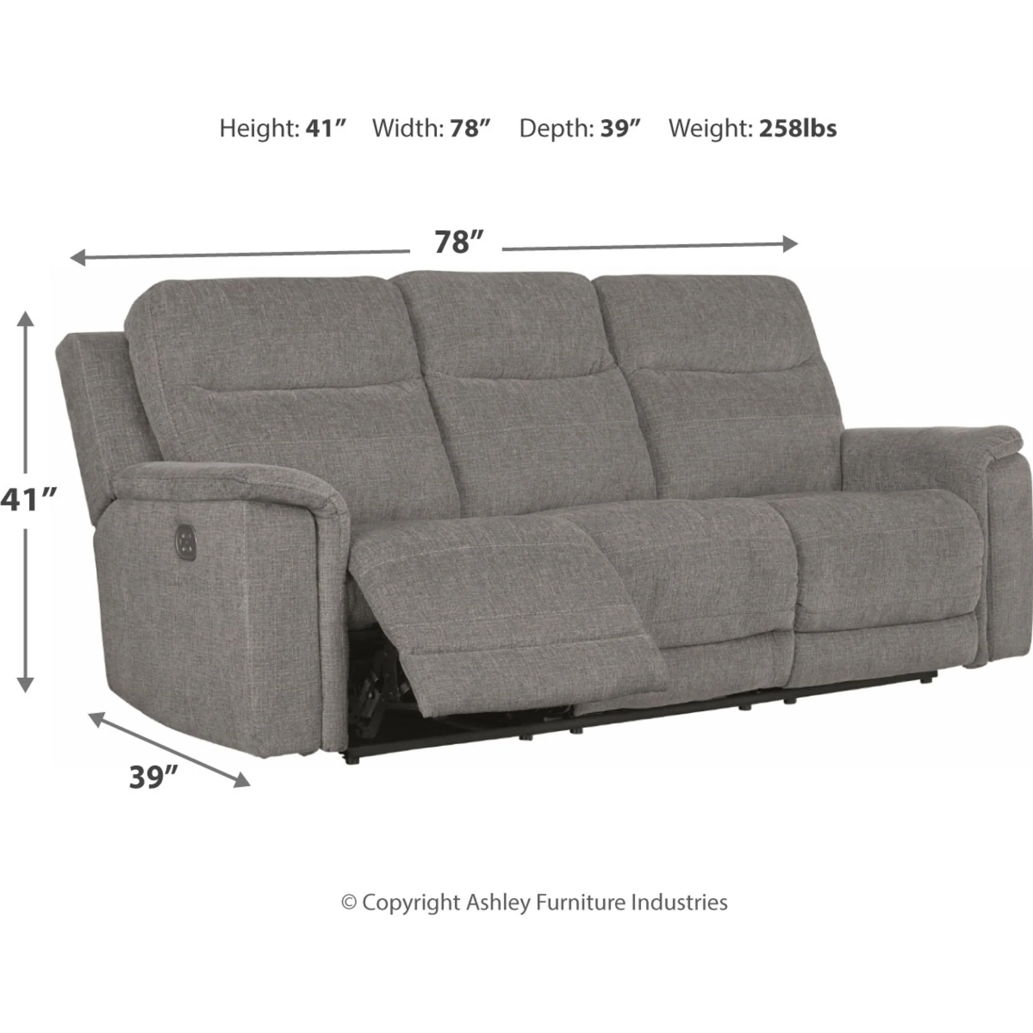 Mouttrie Power Reclining Loveseat with Console/ADJ HDRST - Image 2