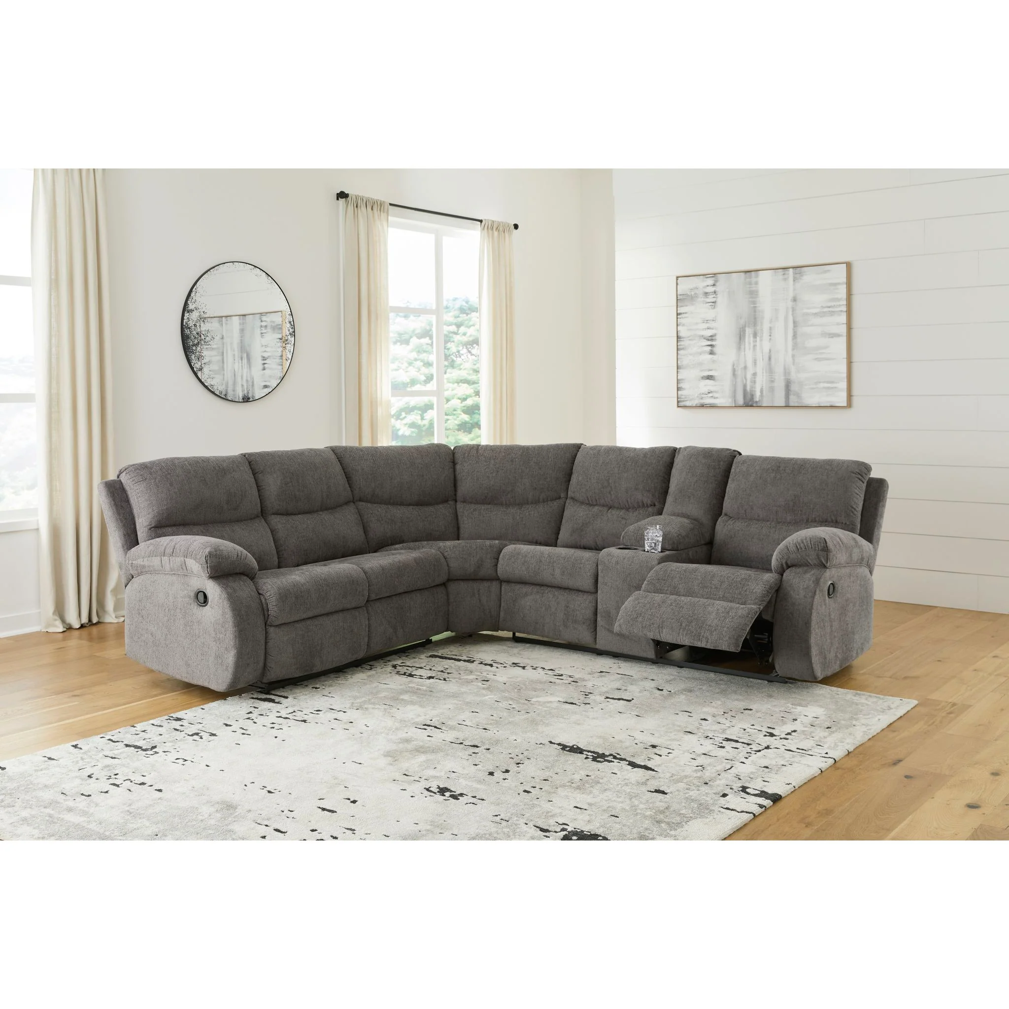 Museum 2 Piece Reclining Sectional with Console - Image 2