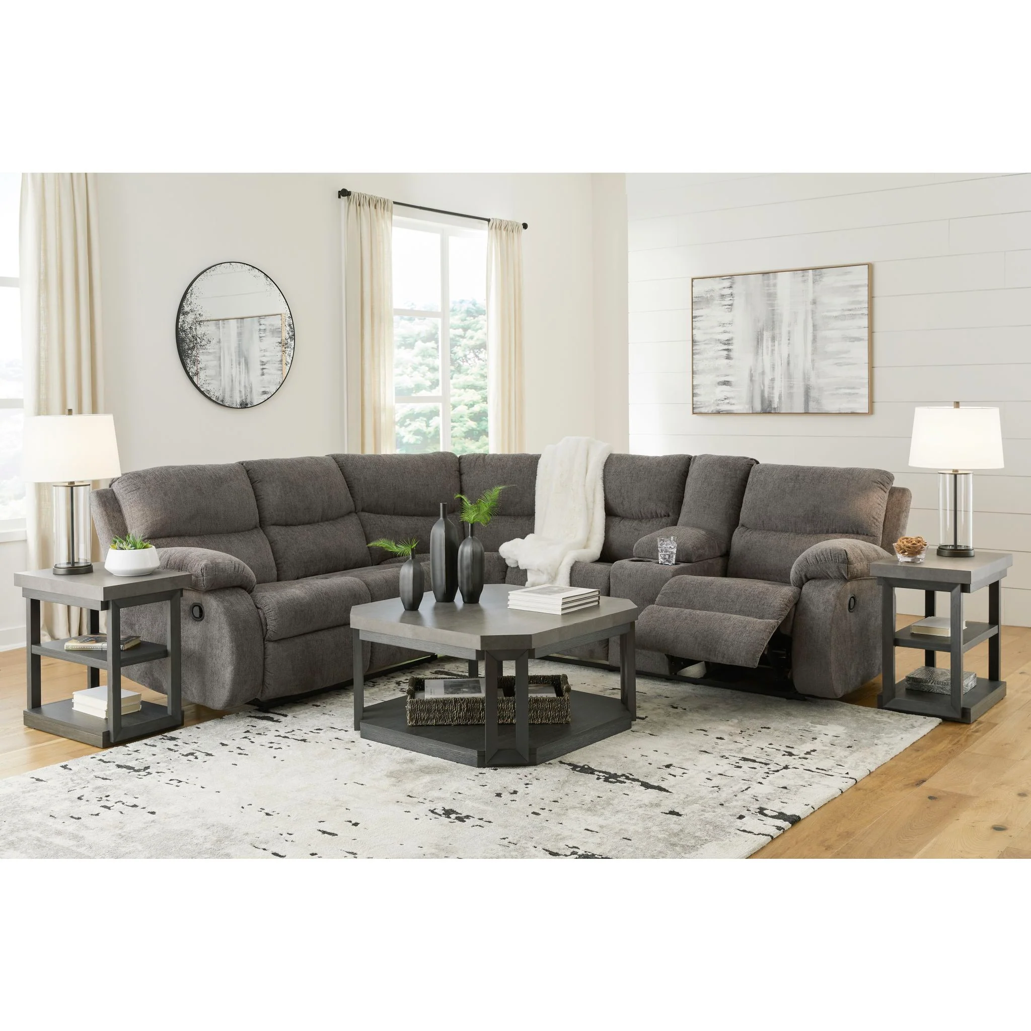 Museum 2 Piece Reclining Sectional with Console - Image 8