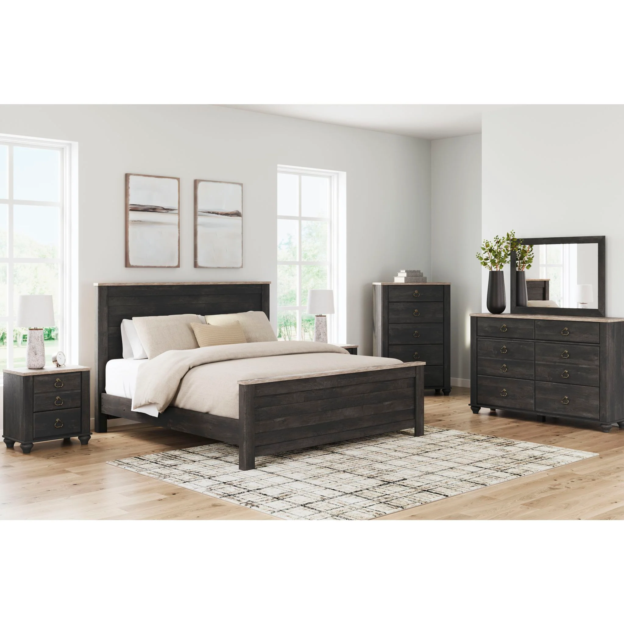 Nanforth 5 Piece Panel Bedroom - Image 18