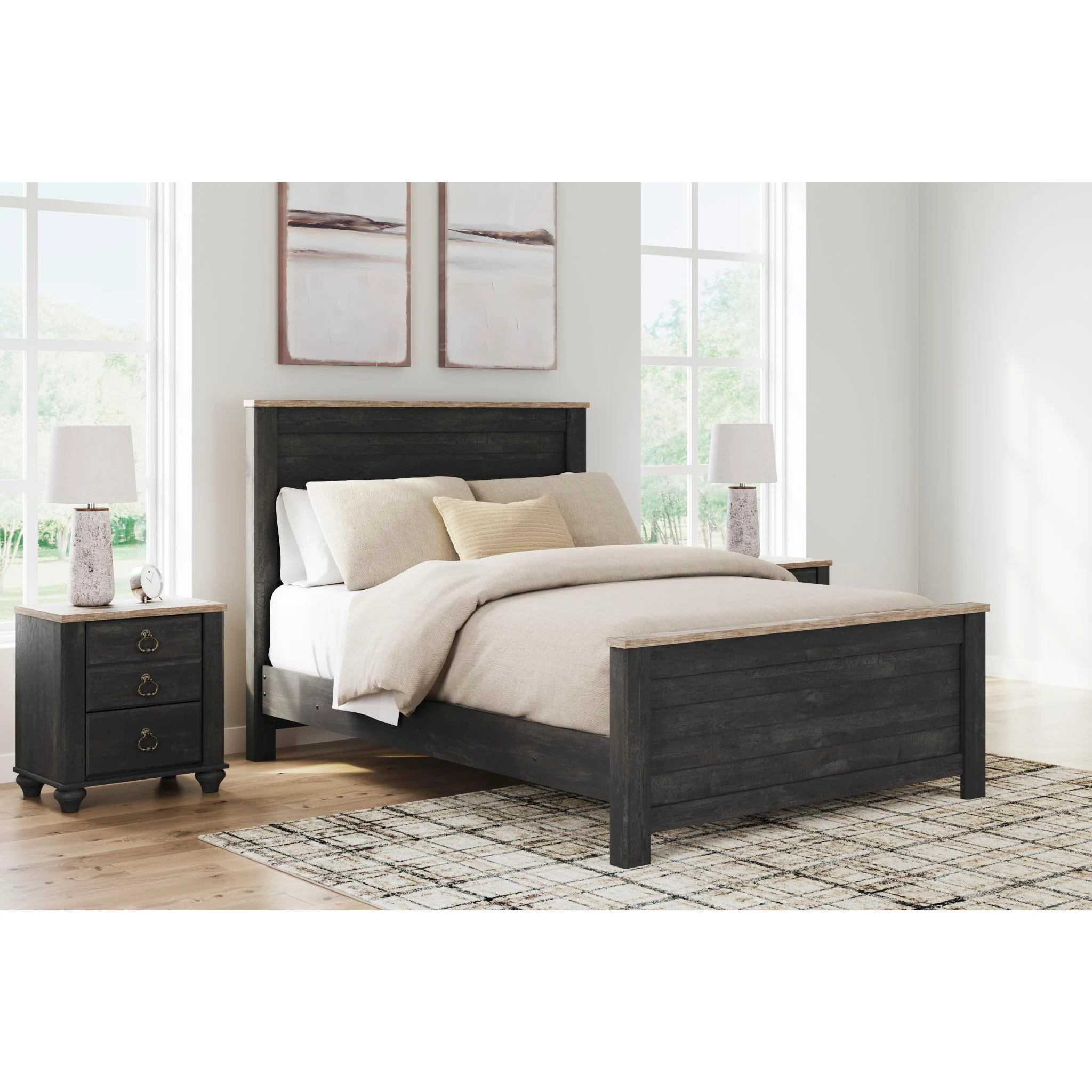 Nanforth 5 Piece Panel Bedroom - Image 3