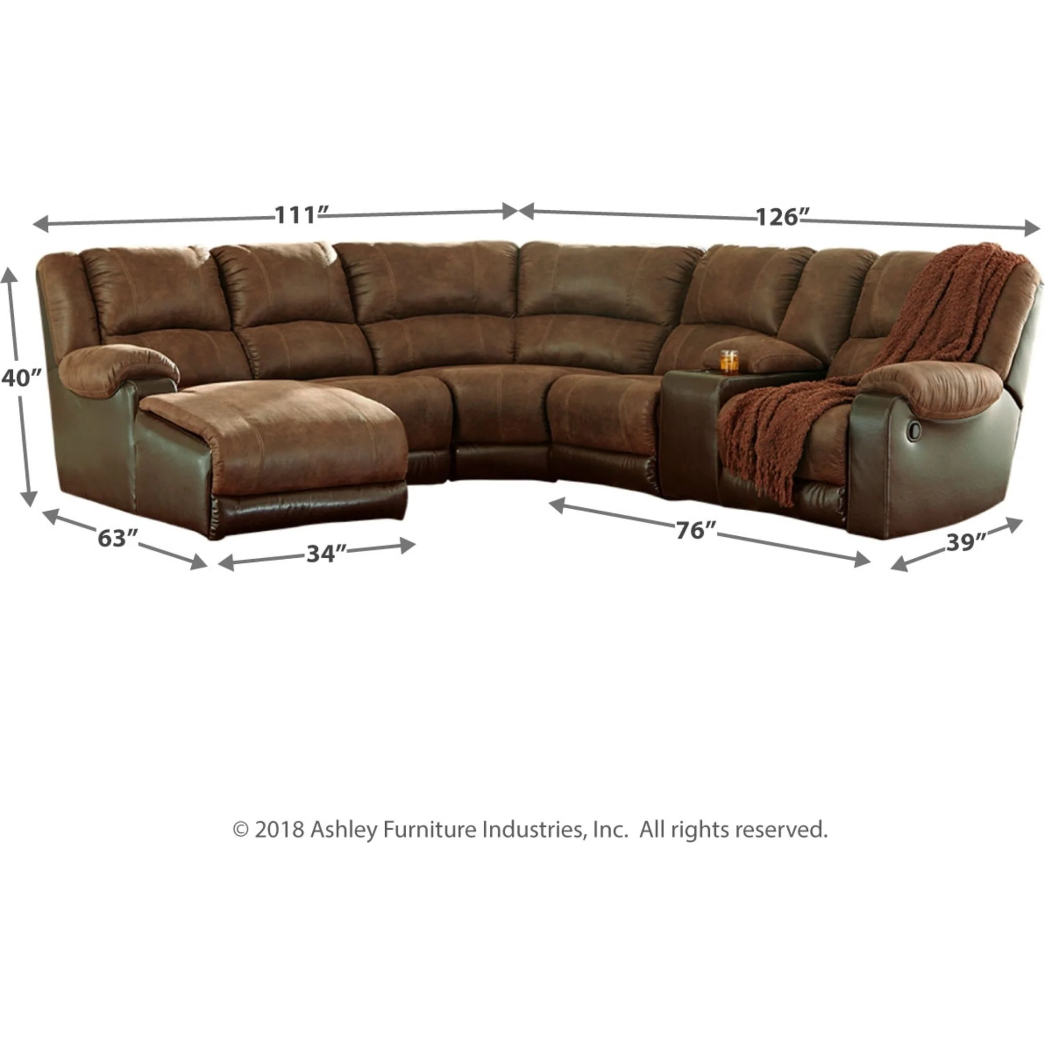 Nantahala 6 Piece Reclining Sectional - Image 3