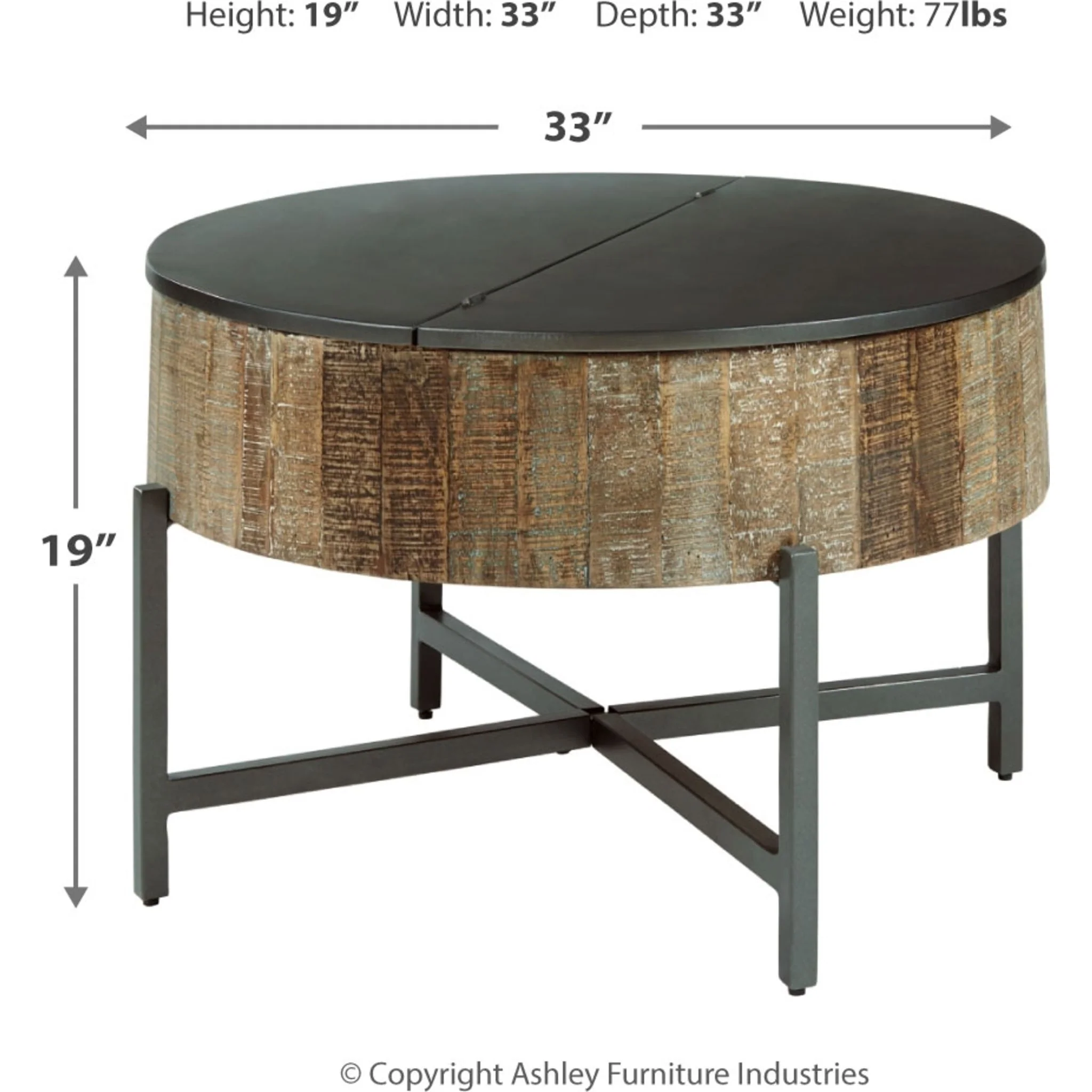 Nashbryn Round Cocktail Table - Image 4