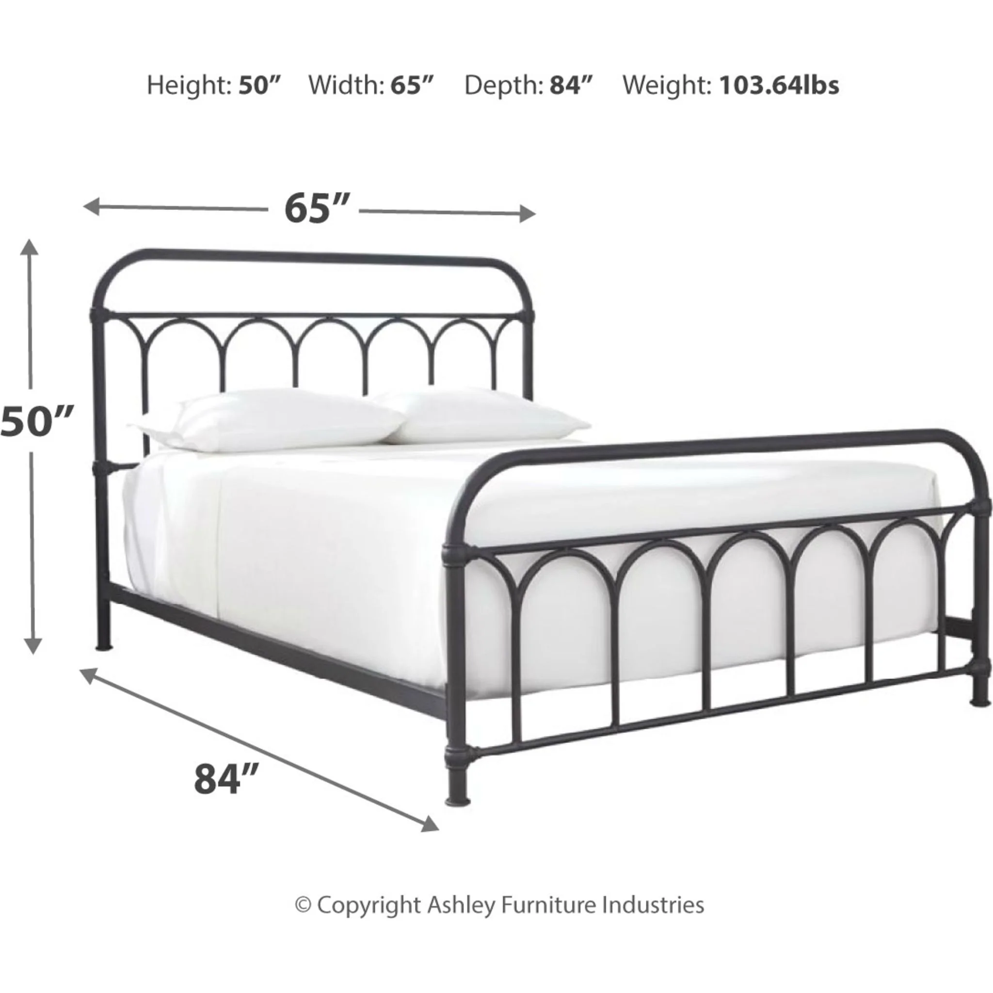 Nashburg Queen Metal Bed - Image 6