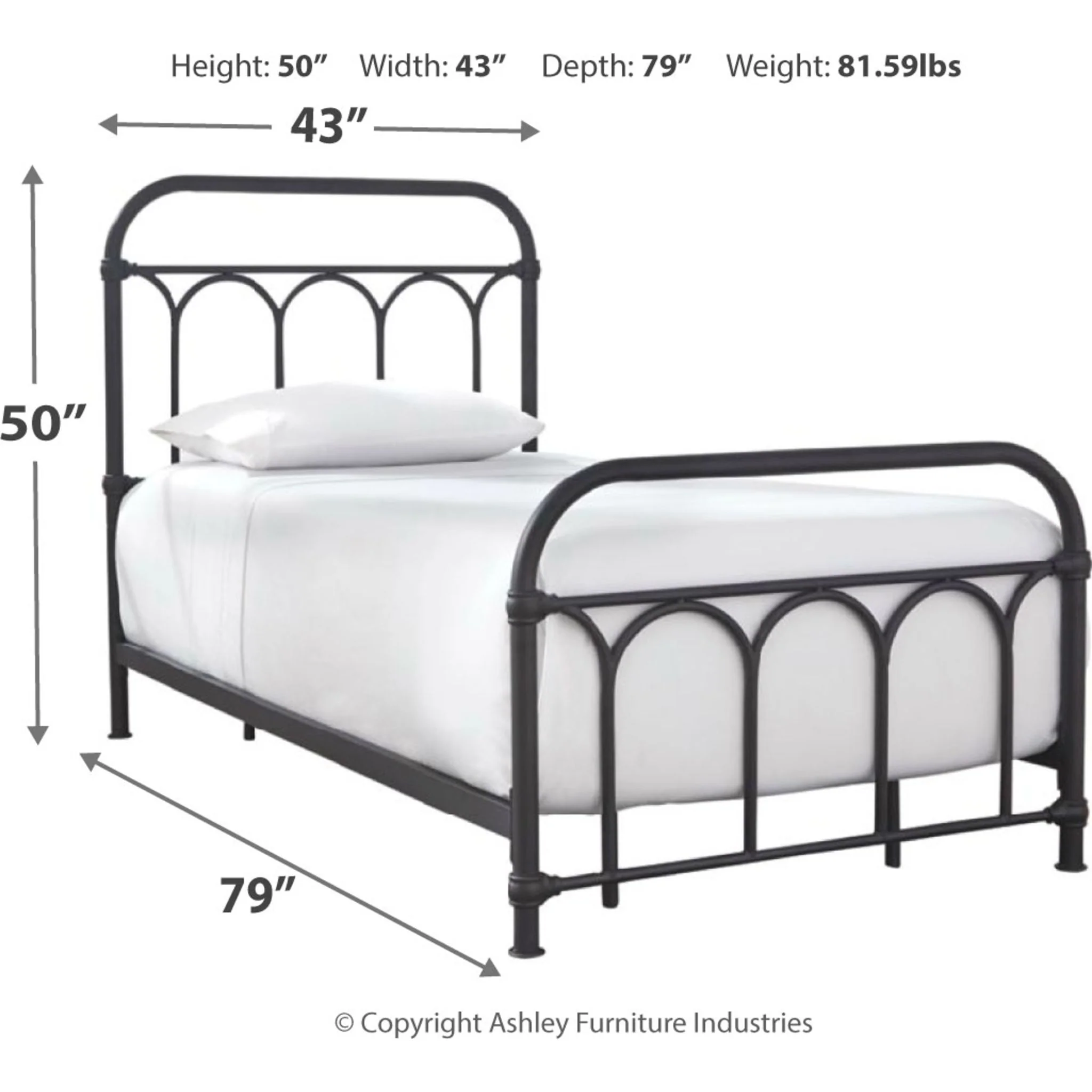 Nashburg Metal Bed - Image 4