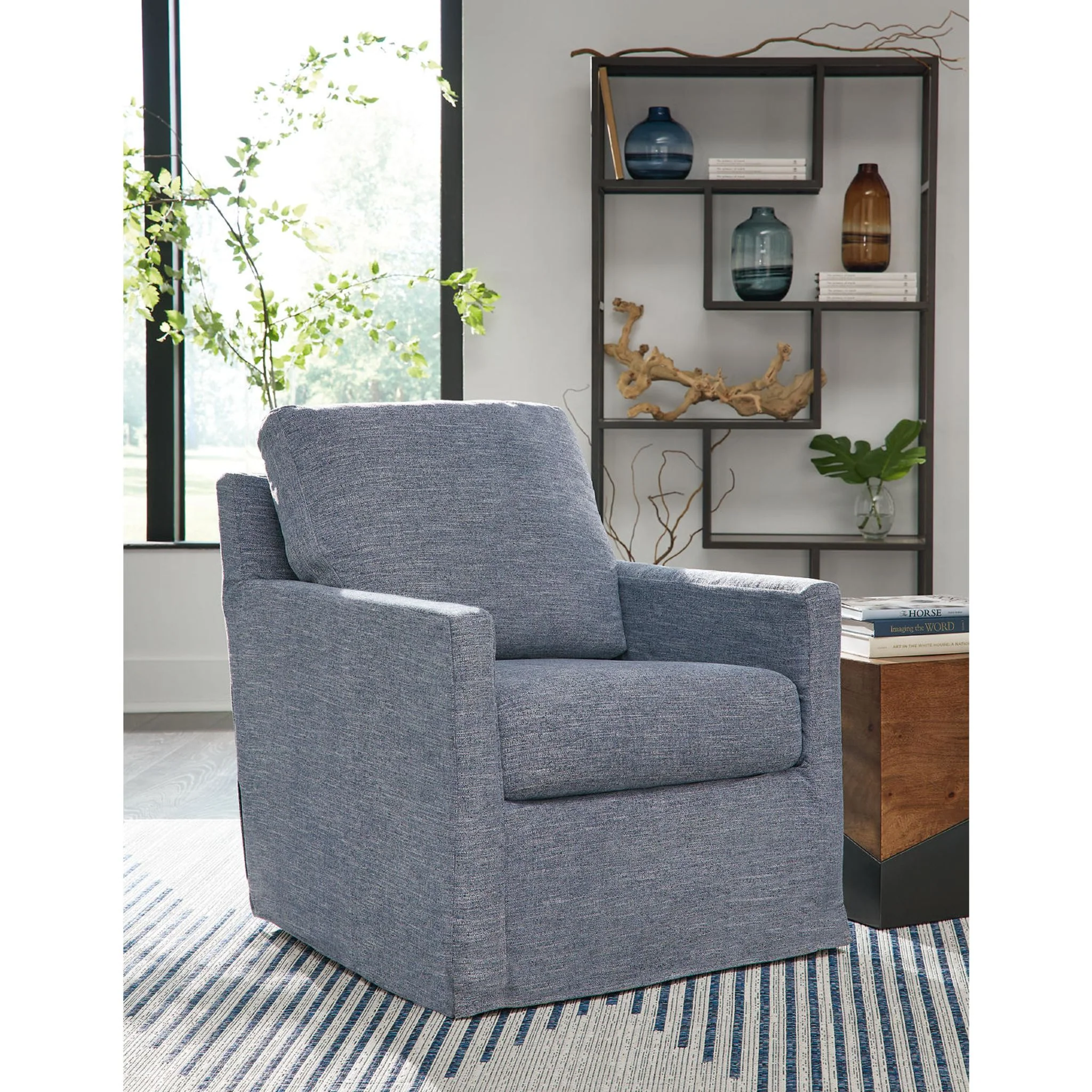 Nenana Next-Gen Nuvella Swivel Glider Accent Chair - Image 5