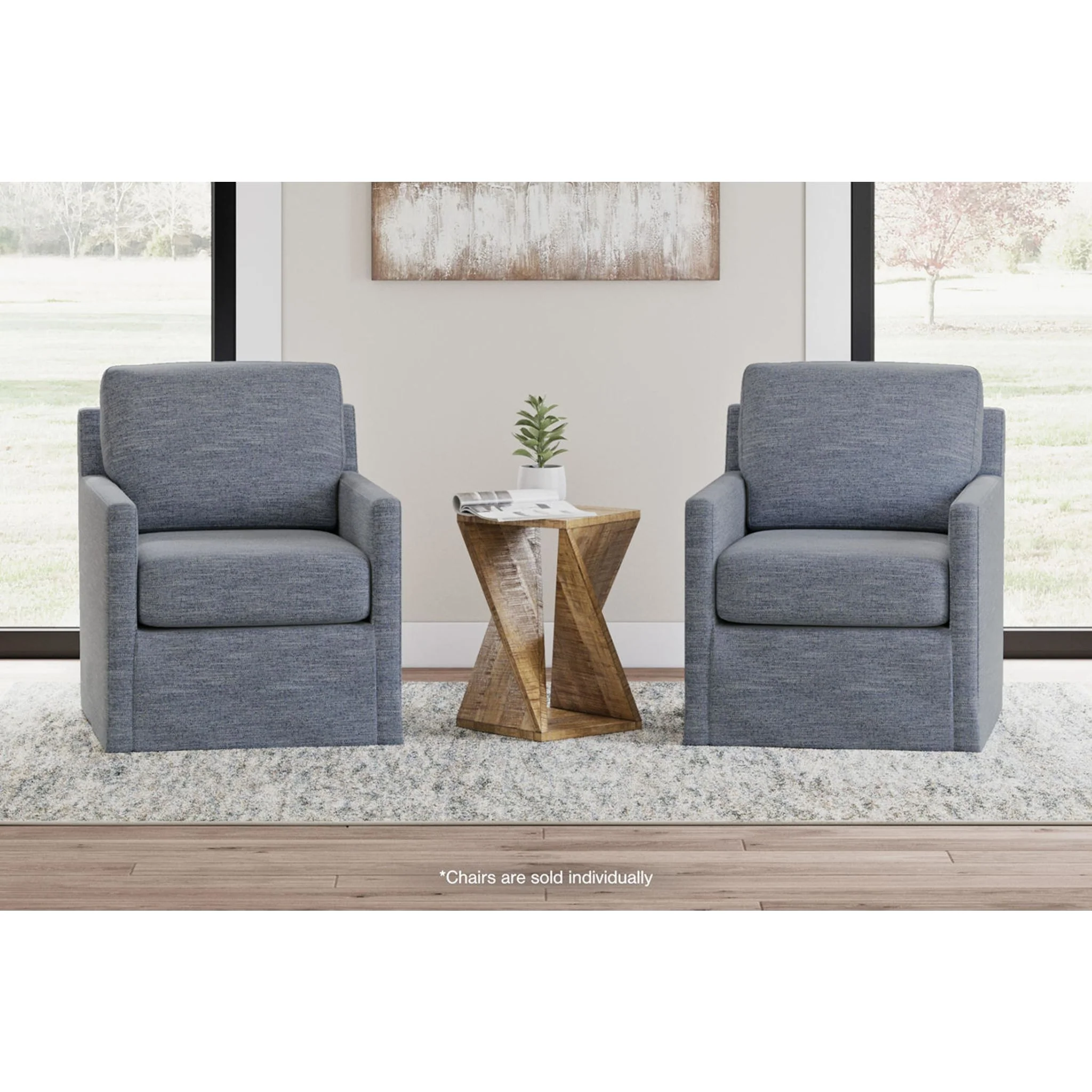 Nenana Next-Gen Nuvella Swivel Glider Accent Chair - Image 8