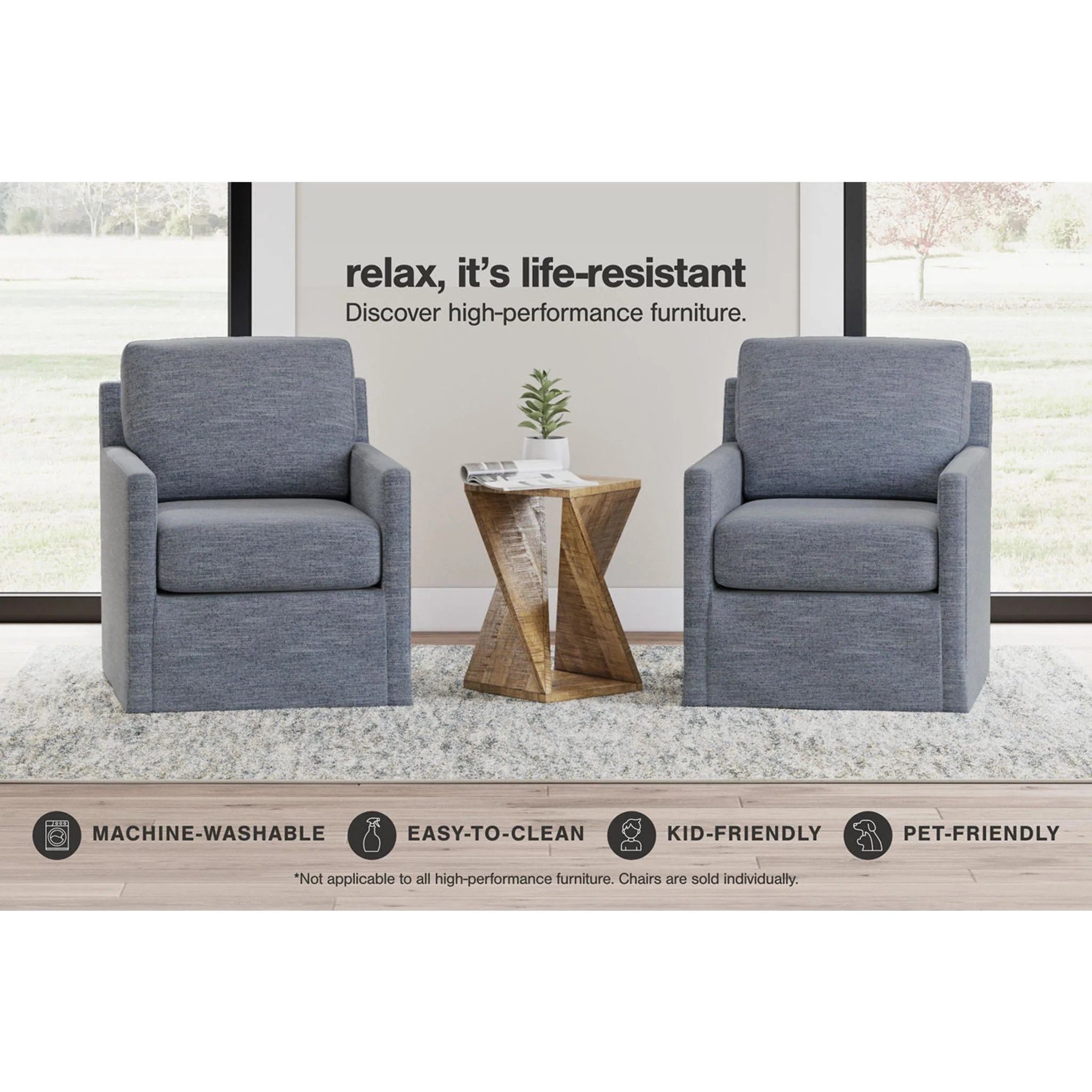 Nenana Next-Gen Nuvella Swivel Glider Accent Chair - Image 9