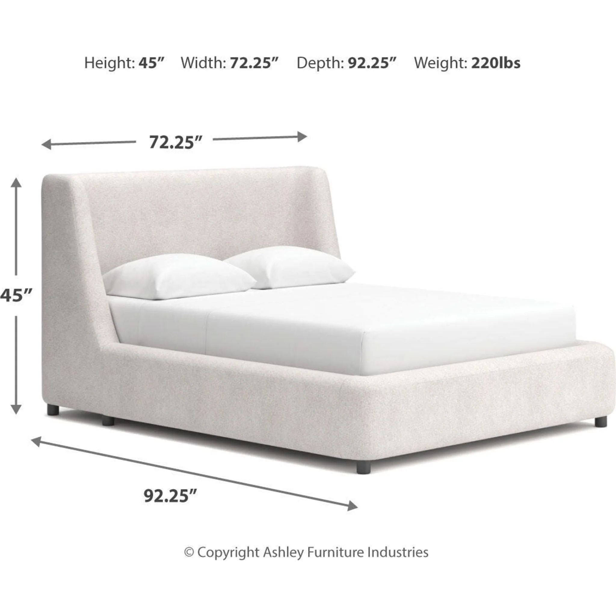 Neo-Exclusive Queen Upholstered Bed - Image 3