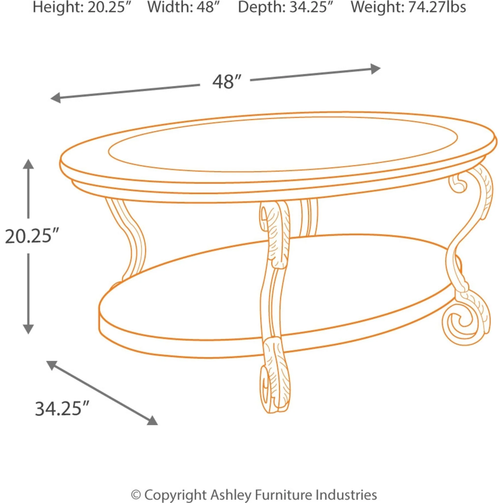 Nestor Oval Coffee Table - Image 3