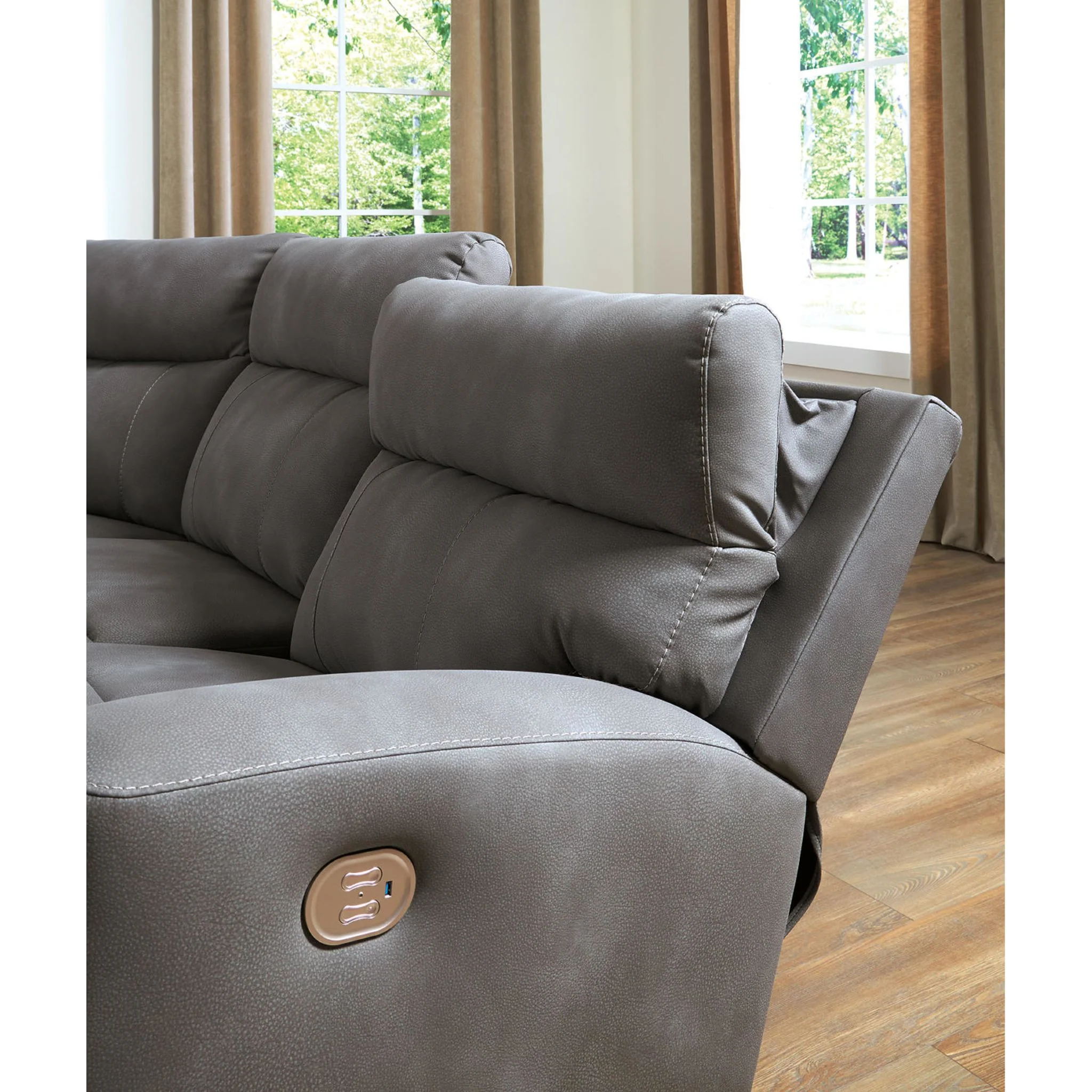 Next-Gen Durapella 3 Piece Power Reclining Loveseat Console - Image 9