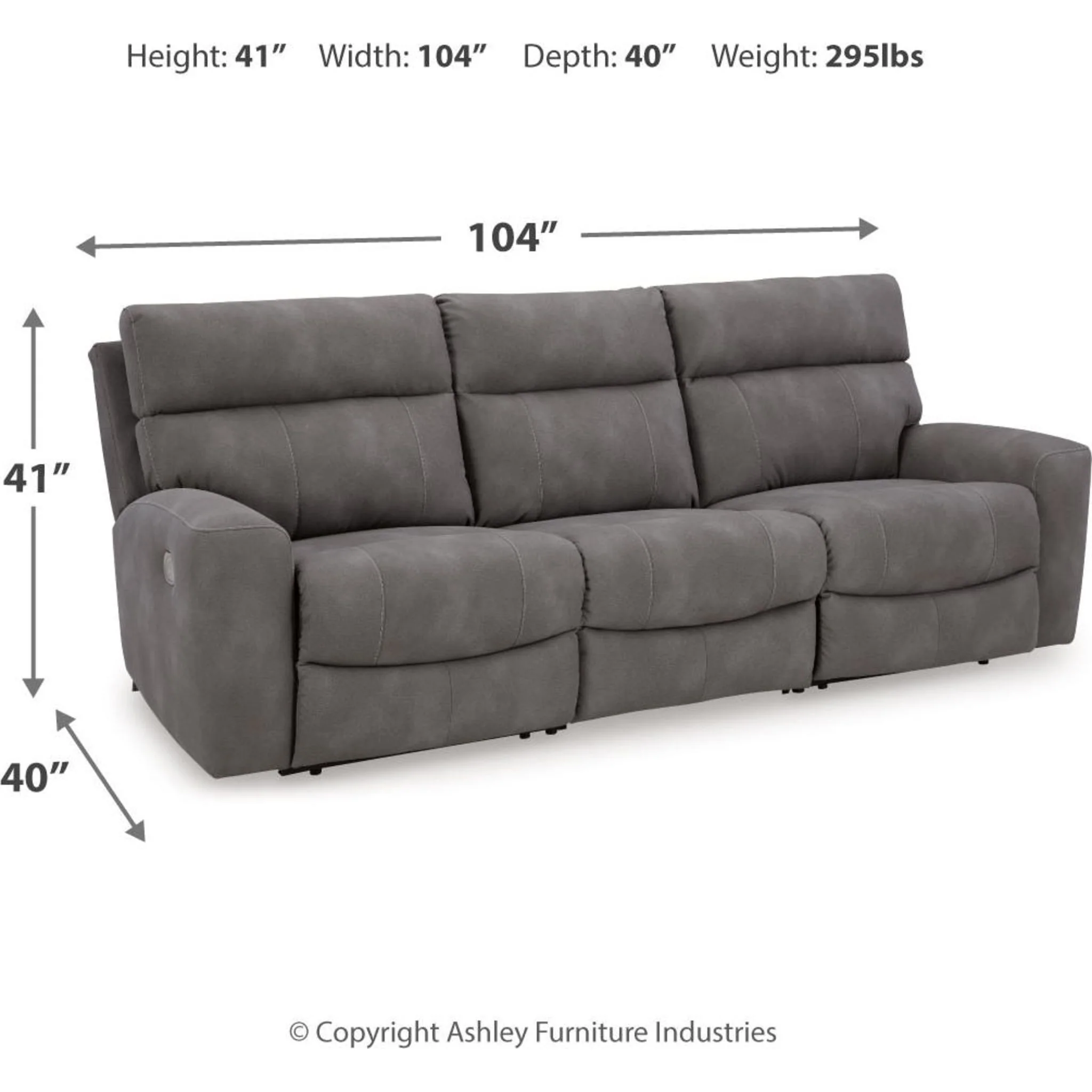Next-Gen Durapella 3 Piece Power Reclining Sectional - Image 3