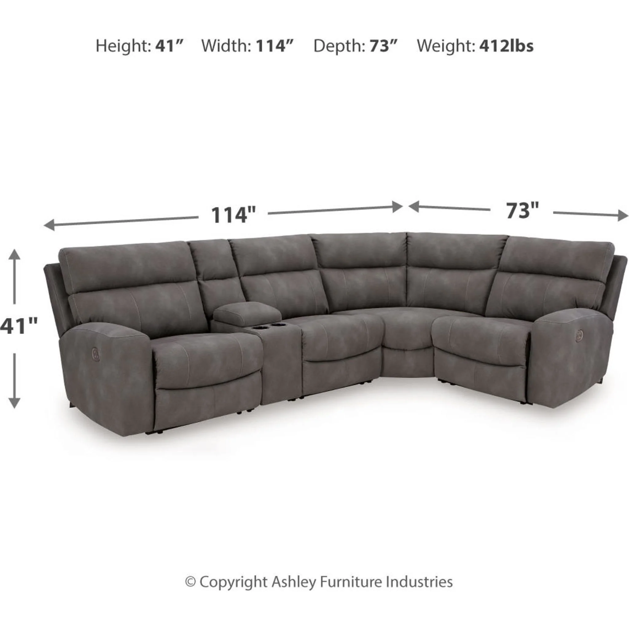 Next-Gen Durapella 5 Piece Power Reclining Sectional - Image 10
