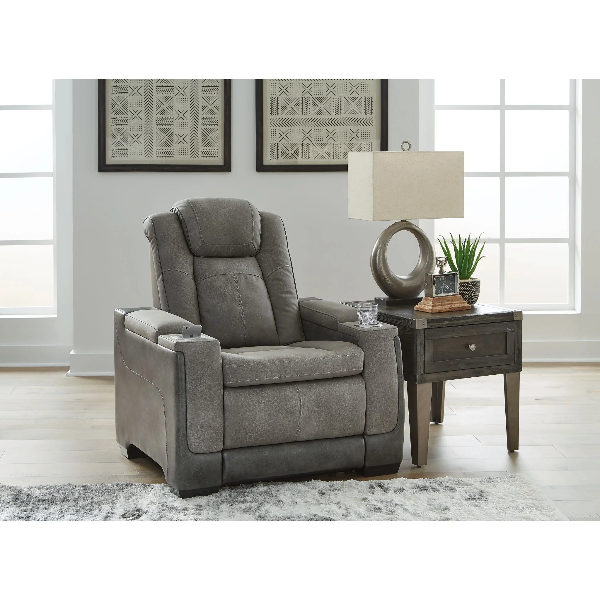 Next-Gen Durapella Power Recliner with Adjustable Headrest - Image 2