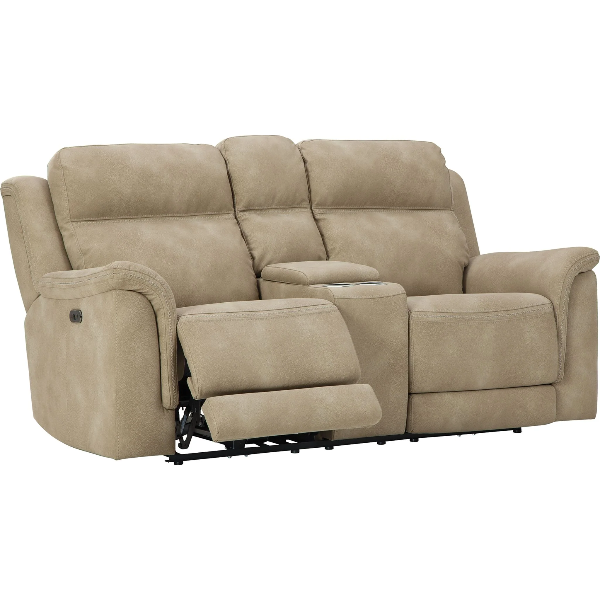 Next-Gen Durapella Power Reclining Loveseat Console with Adjustable Headrest - Image 3
