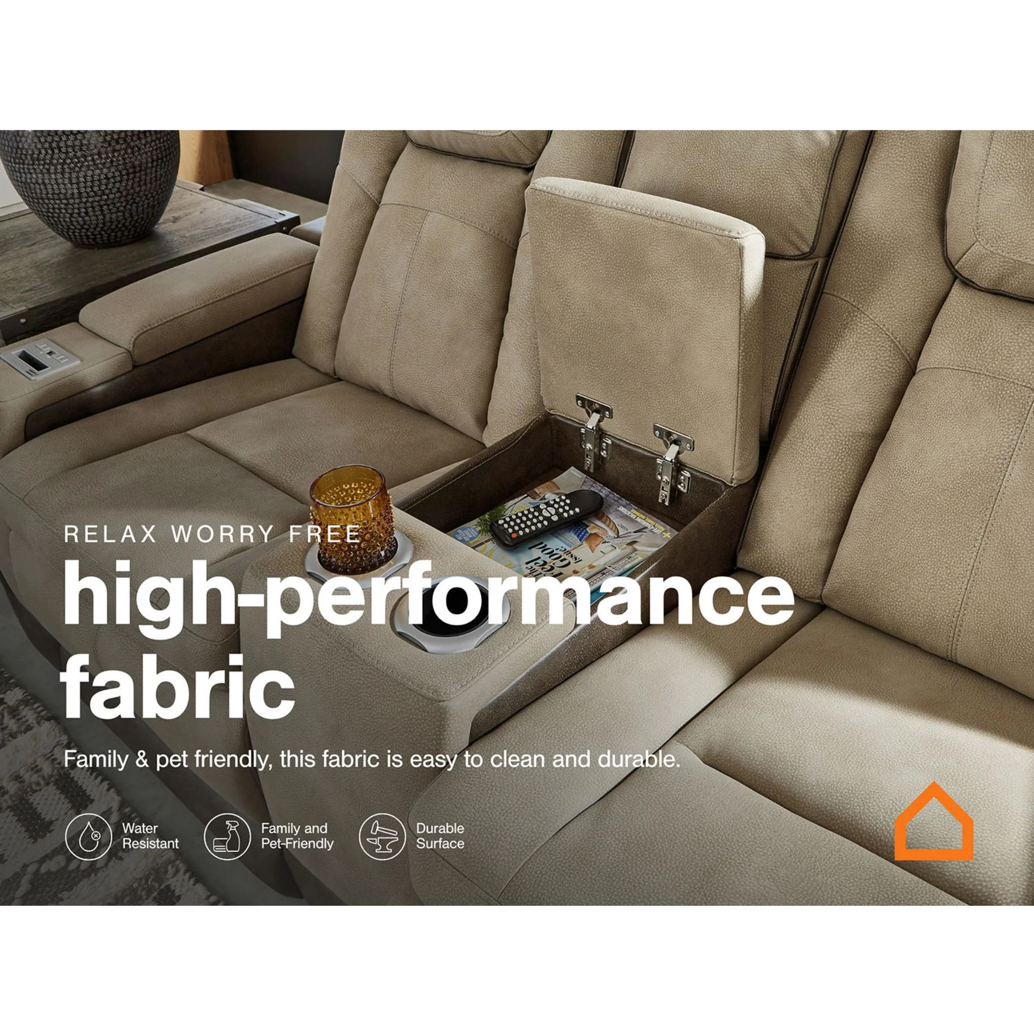 Next-Gen Durapella Power Reclining Loveseat Console with Adjustable Headrest - Image 25