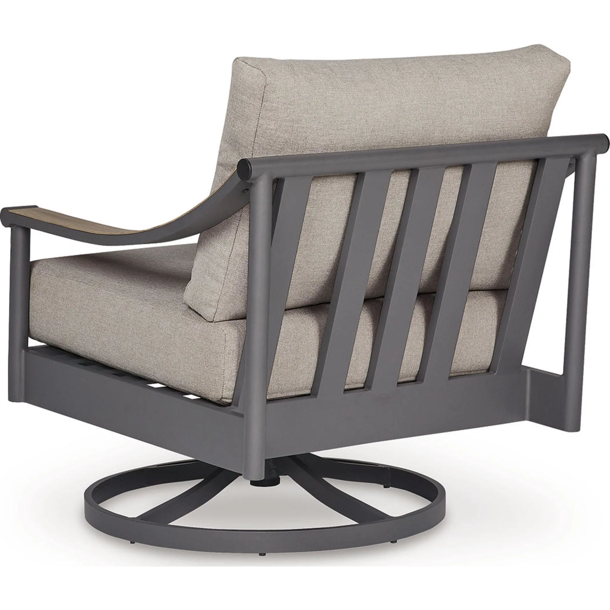 North Island Outdoor Swivel Lounge Chair with Cushion - Image 4