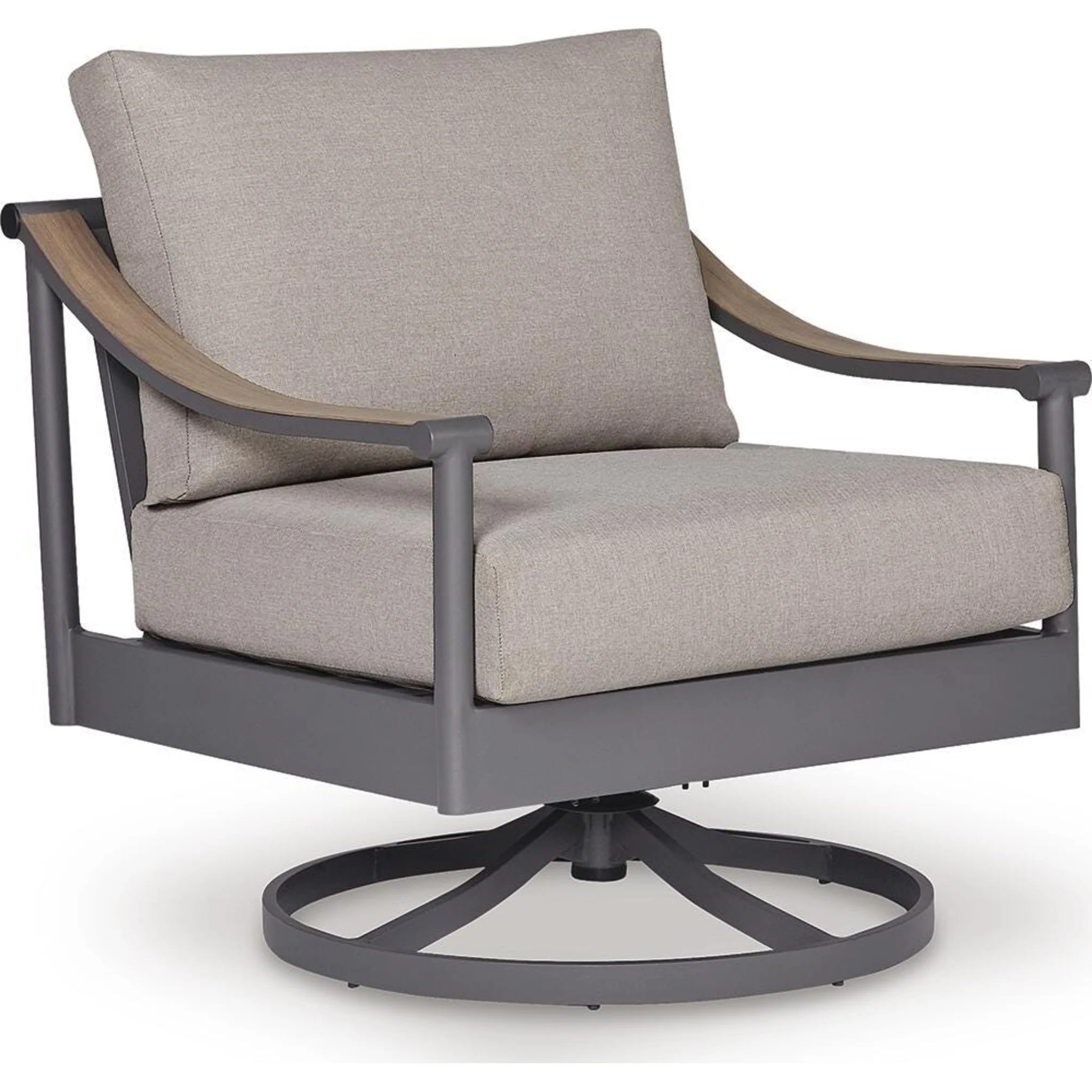 North Island Outdoor Swivel Lounge Chair with Cushion - Image 7