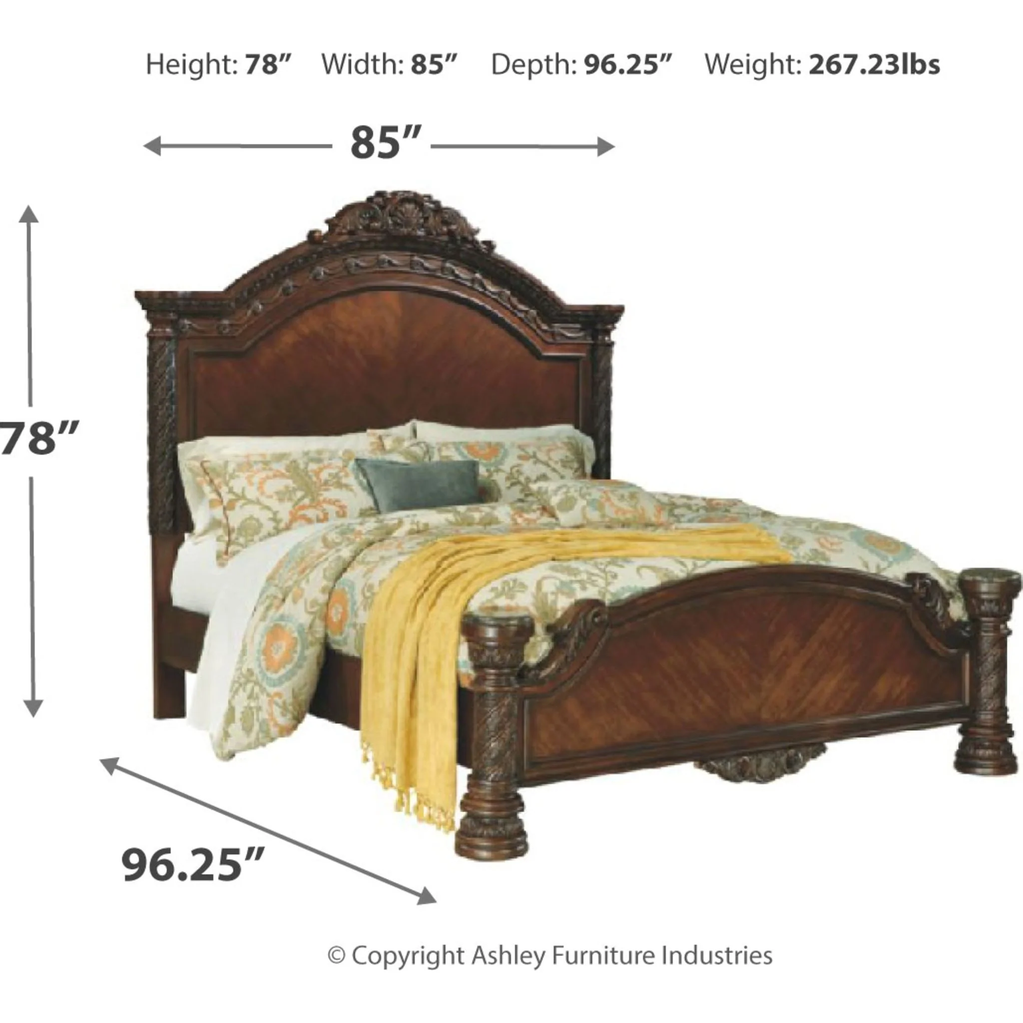 North Shore 3 Piece Panel Bed - Image 17