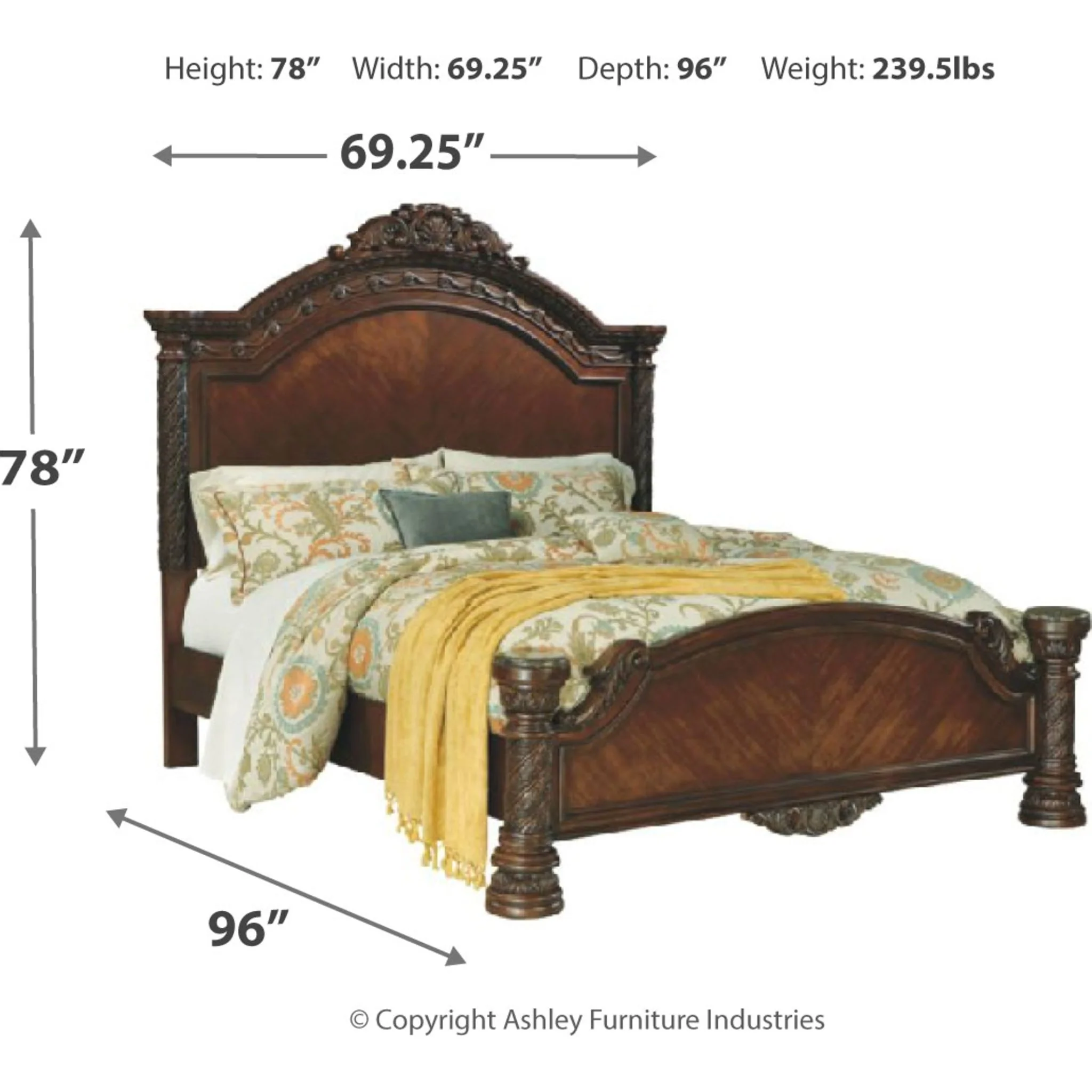 North Shore 3 Piece Panel Bed - Image 4