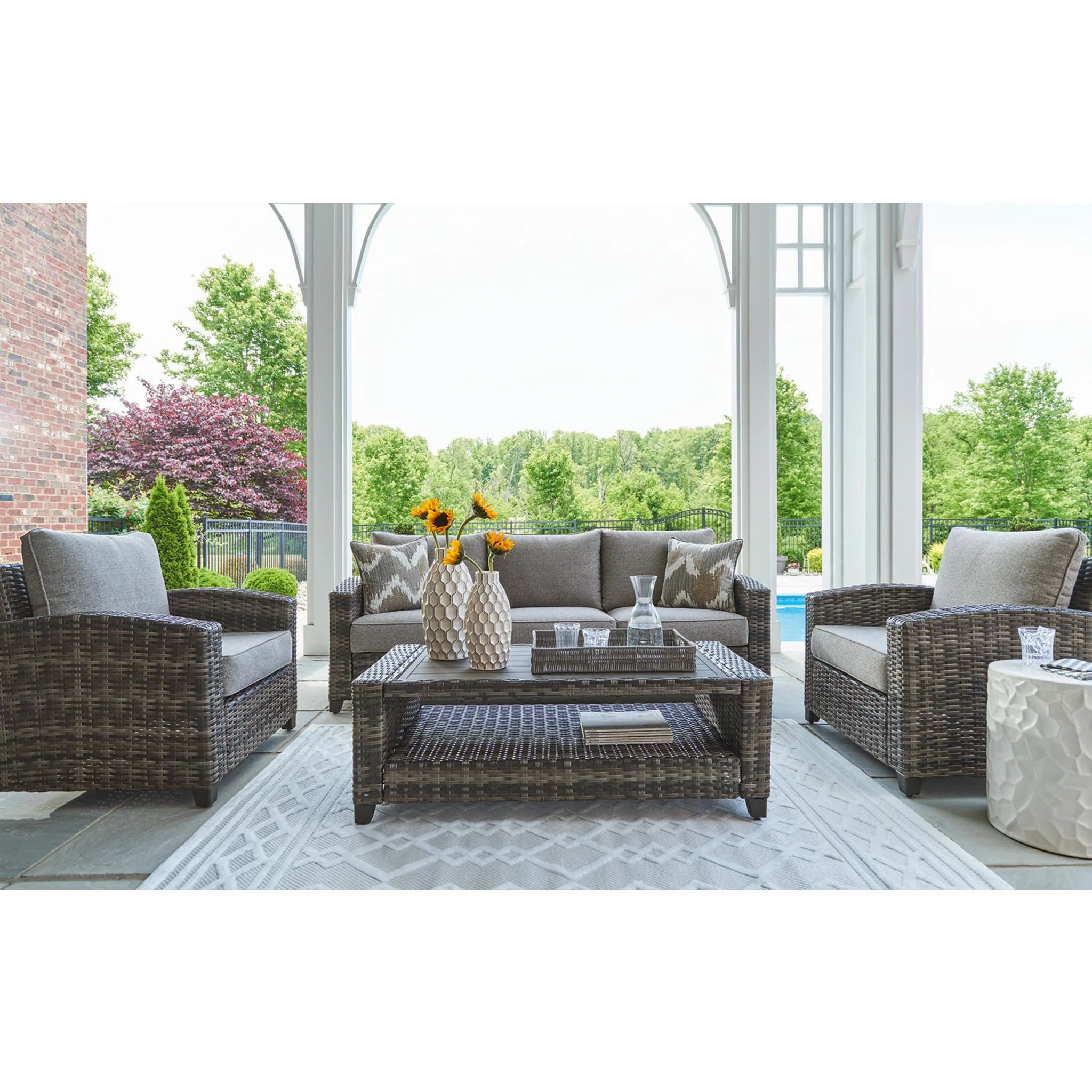 Oasis Court 4 Piece Outdoor Seating - Image 3