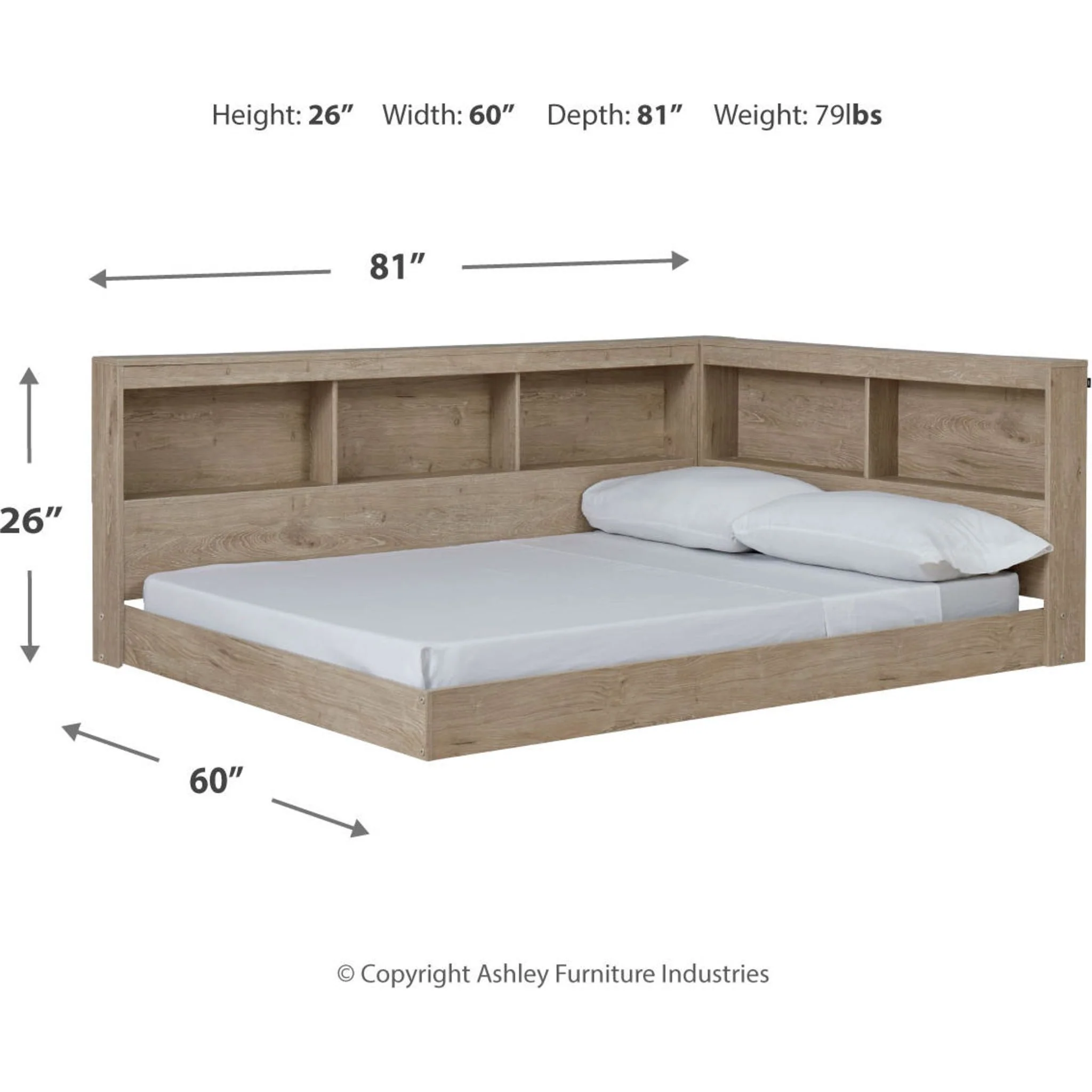 Oliah Bookcase Storage Bed - Image 11