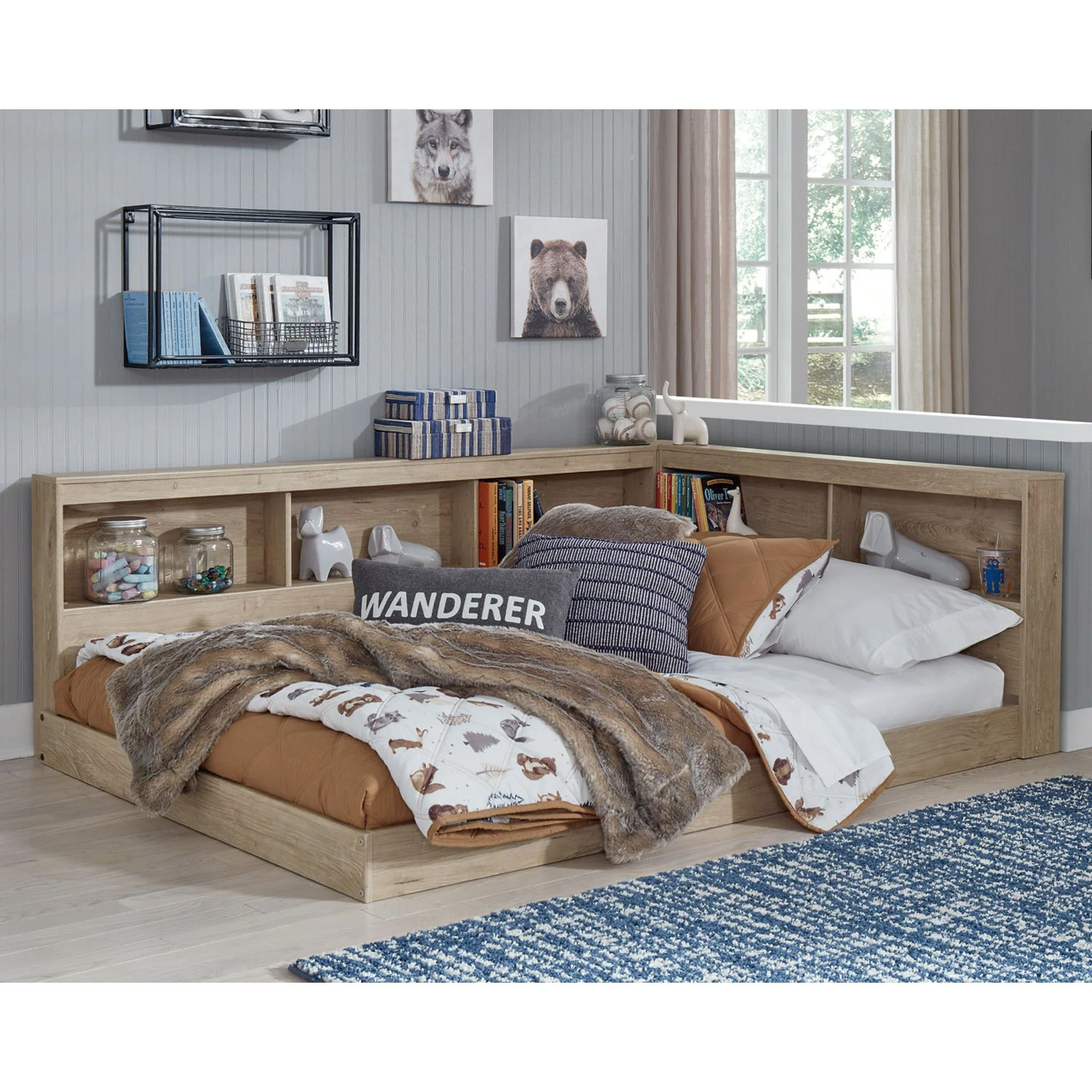 Oliah Bookcase Storage Bed - Image 14