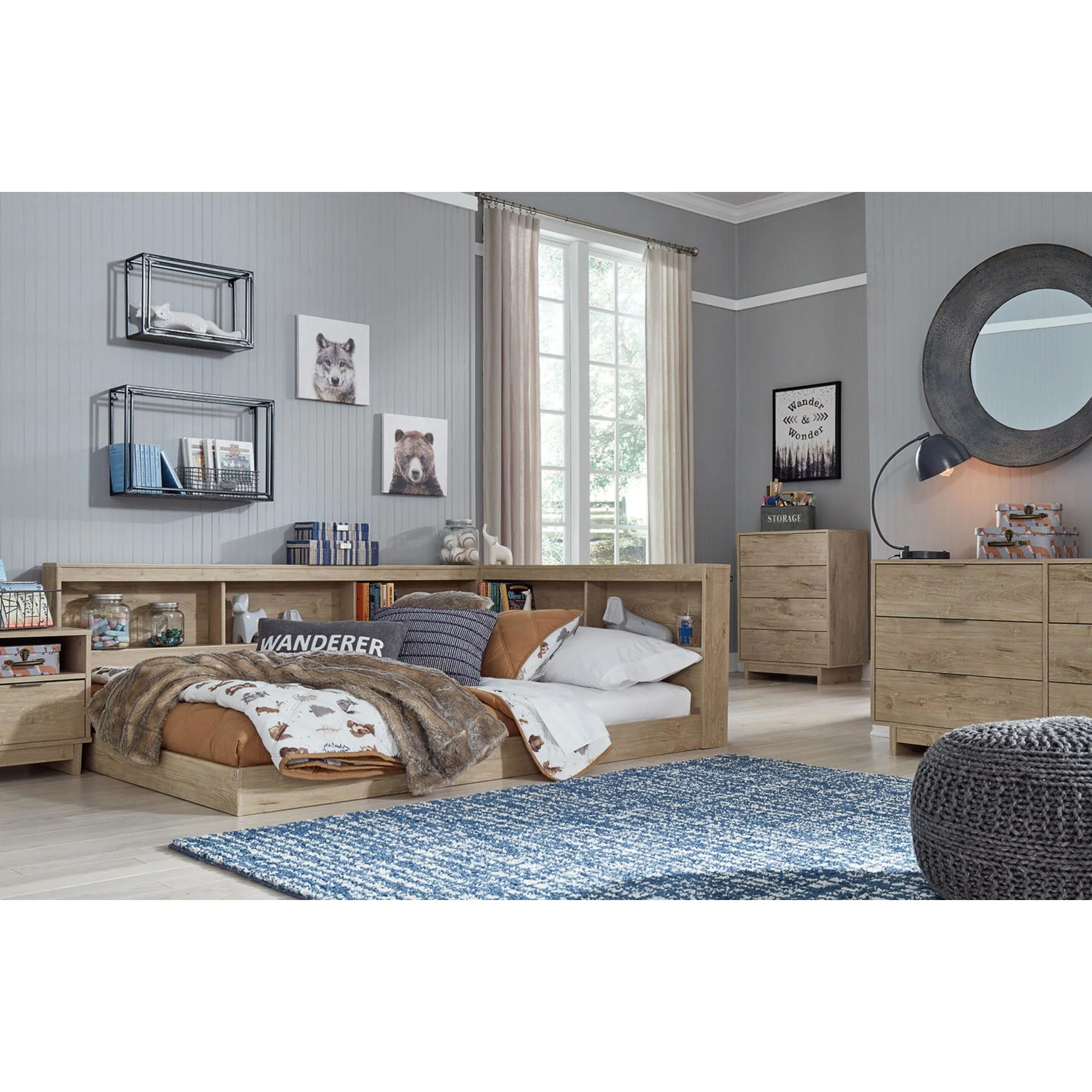 Oliah Bookcase Storage Bed - Image 15