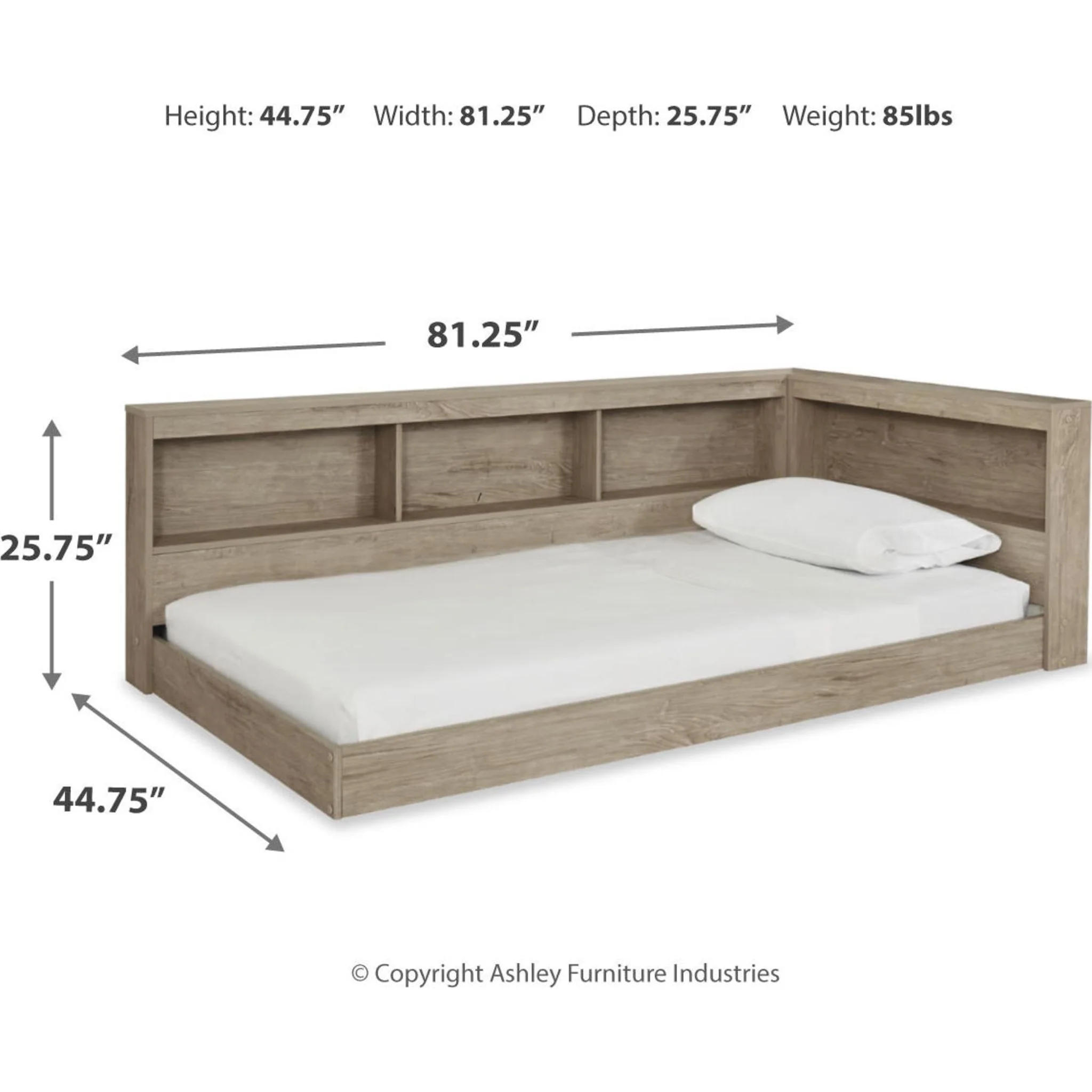Oliah Bookcase Storage Bed - Image 4