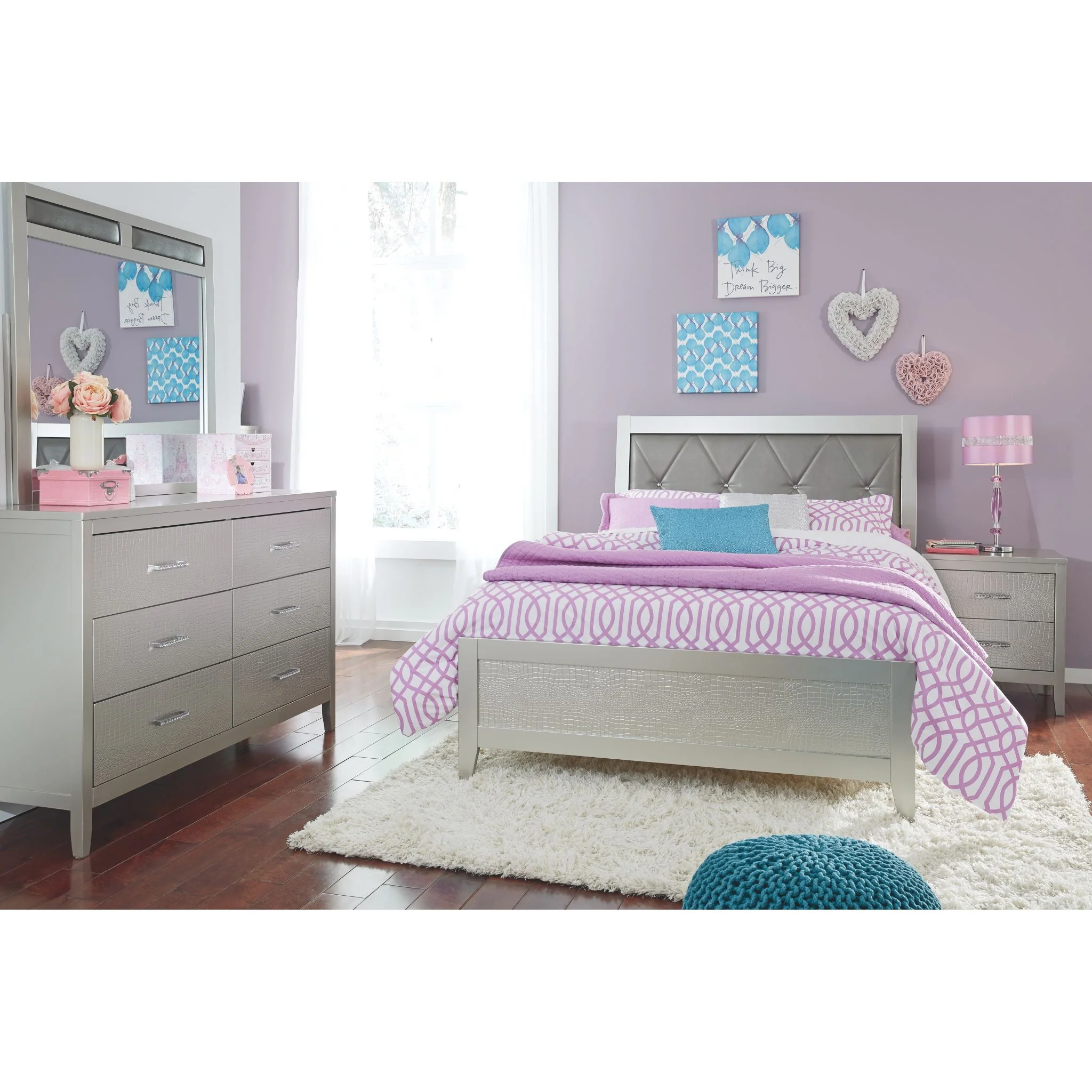 Olivet 2 Piece Full Panel Bed - Image 5