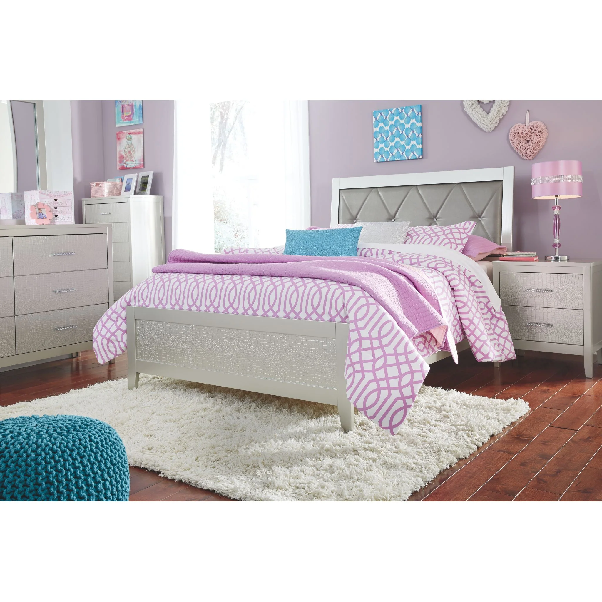 Olivet 2 Piece Full Panel Bed - Image 7