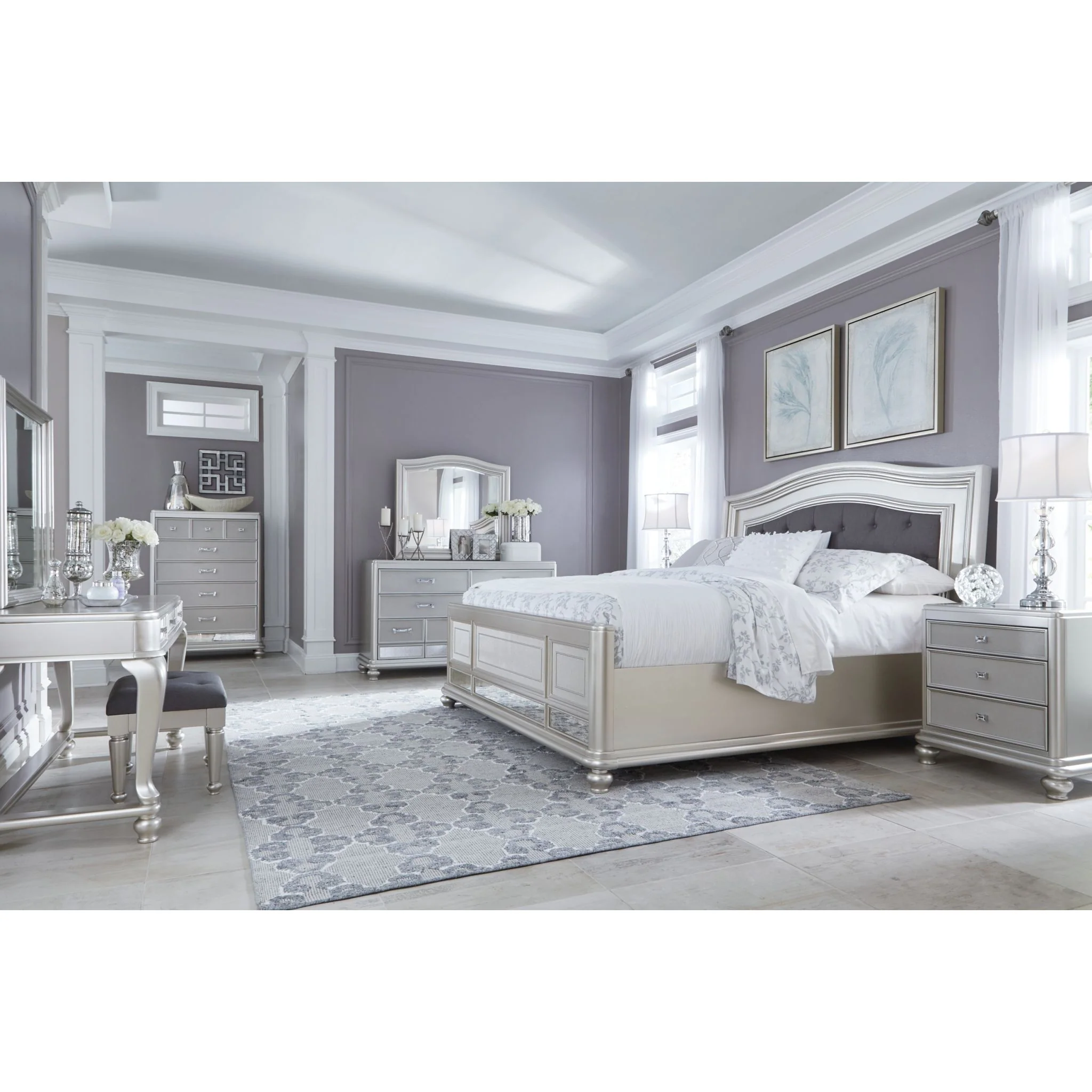 Olivet 3 Piece Full Panel Bed - Image 16