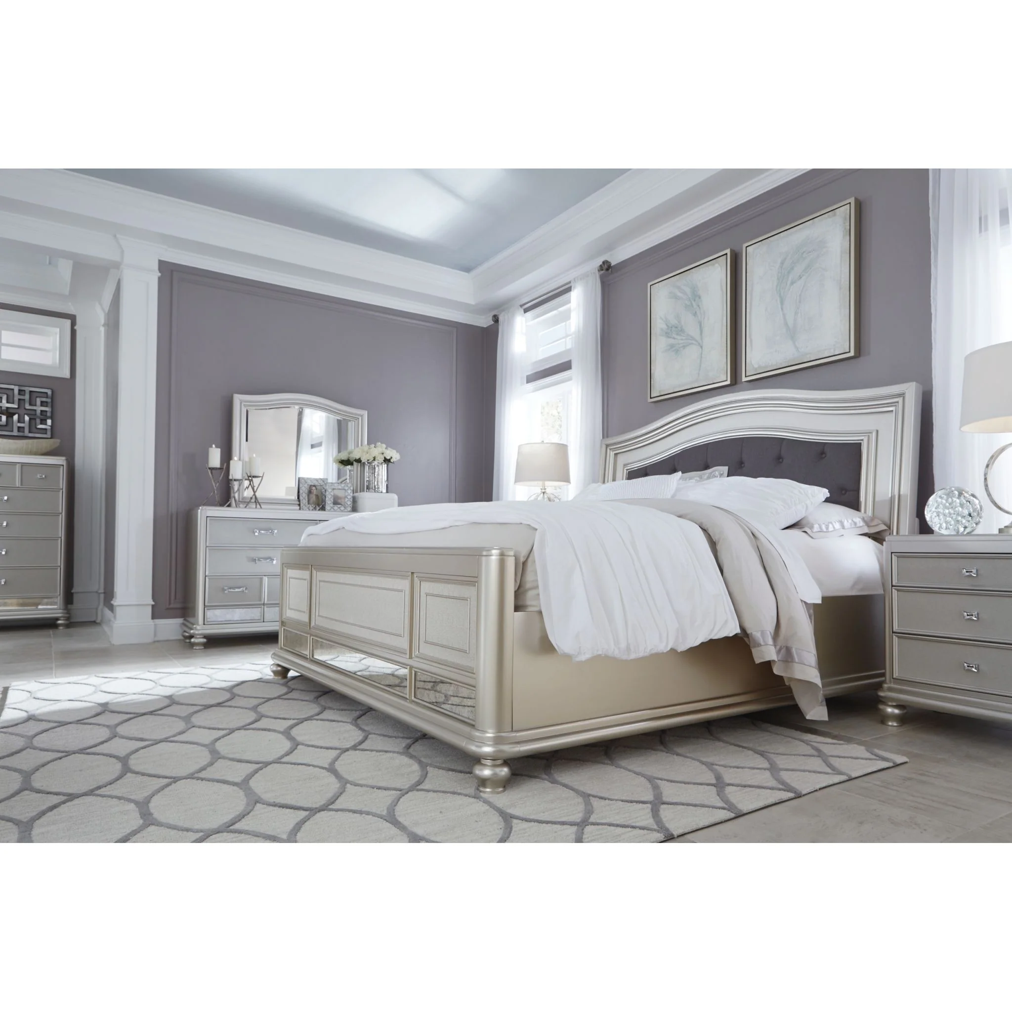 Olivet 3 Piece Full Panel Bed - Image 7