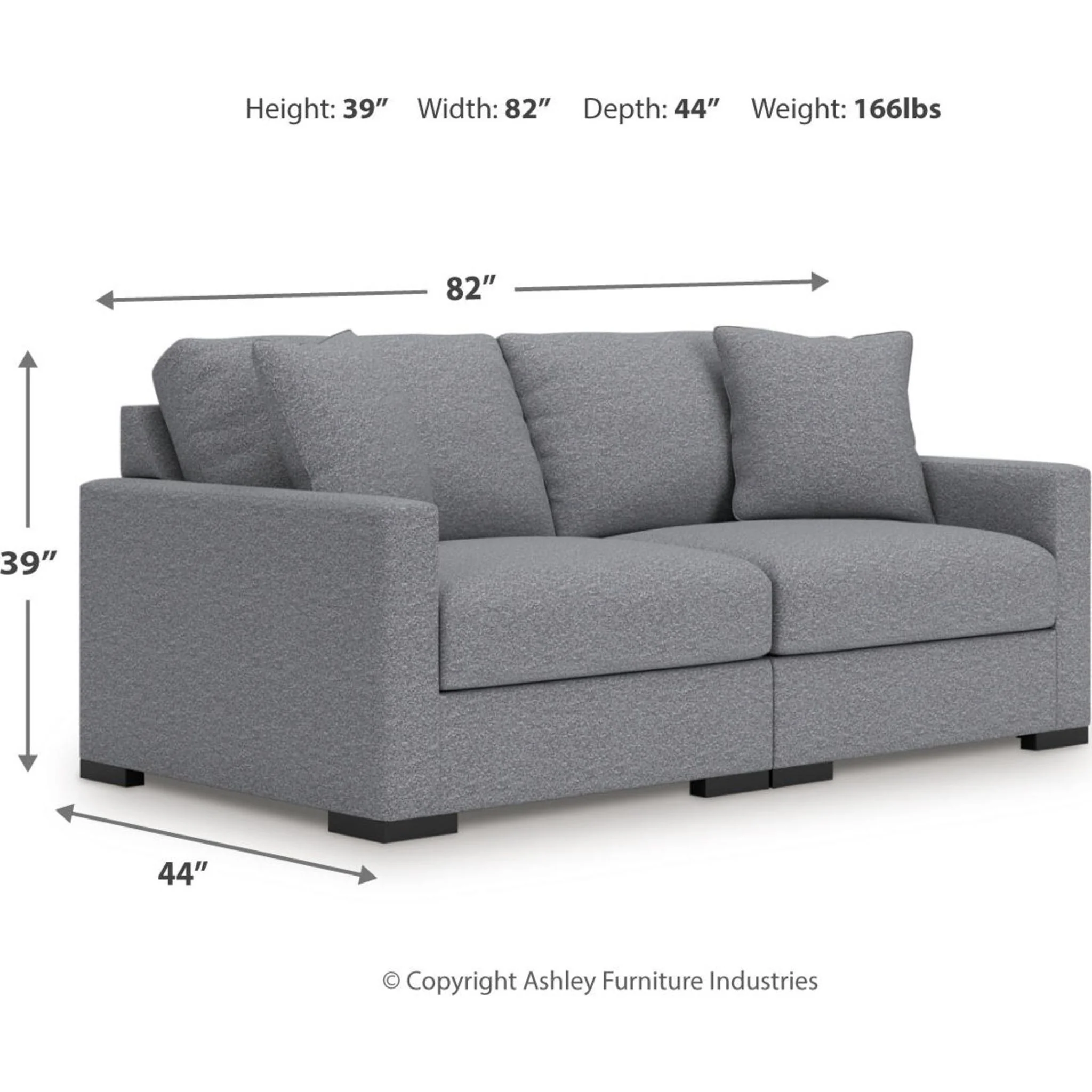 Omaha-Exclusive 2 Piece Modular Sectional - Image 3