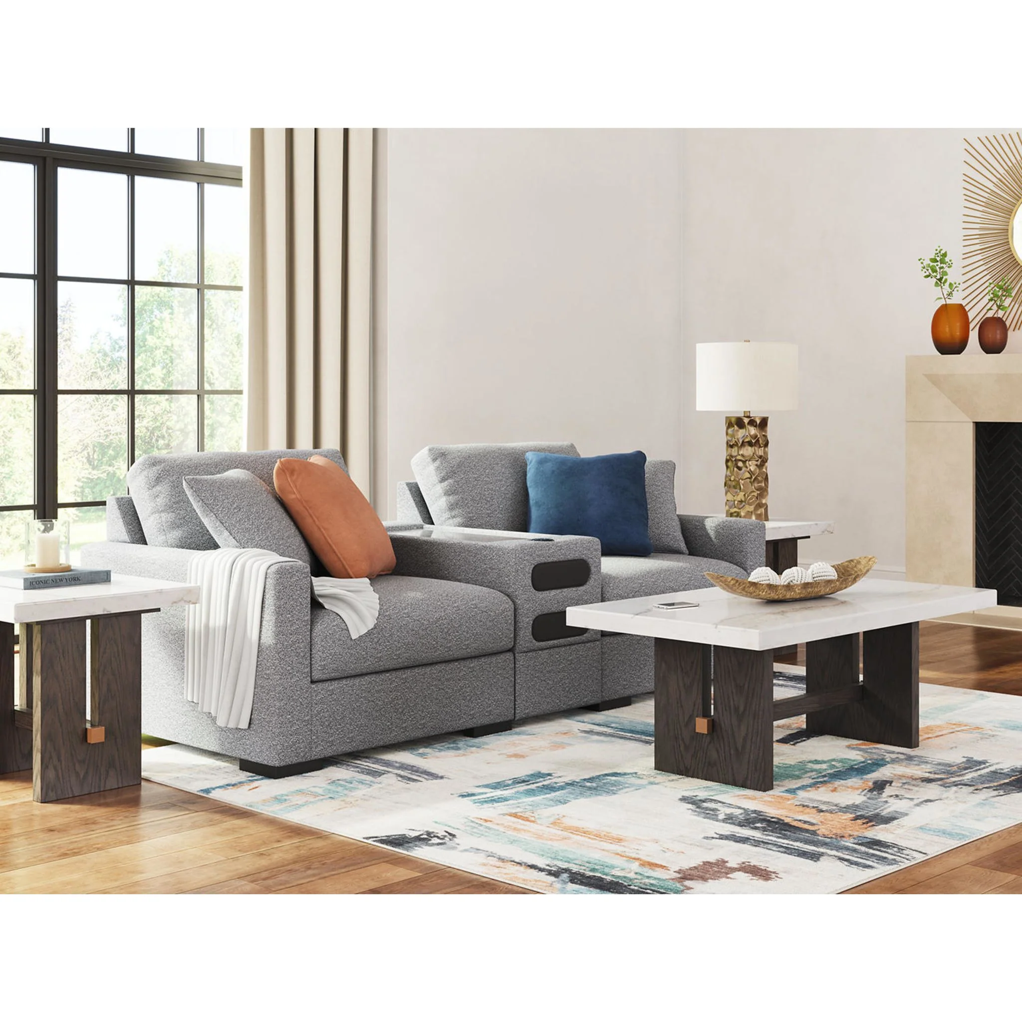 Omaha-Exclusive 3 Piece Modular Sectional with Audio System - Image 25