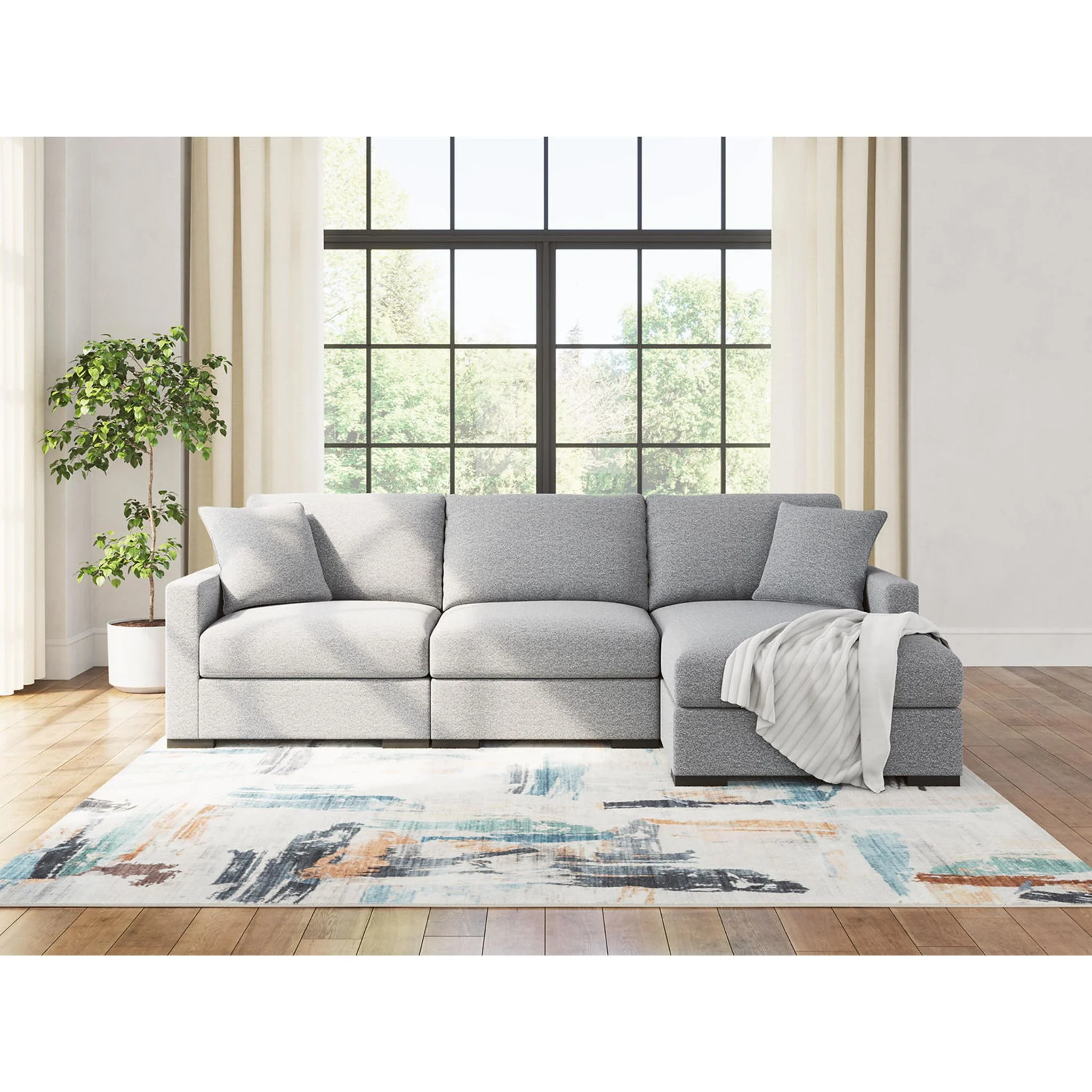 Omaha-Exclusive 3 Piece Modular Sectional with Chaise - Image 2