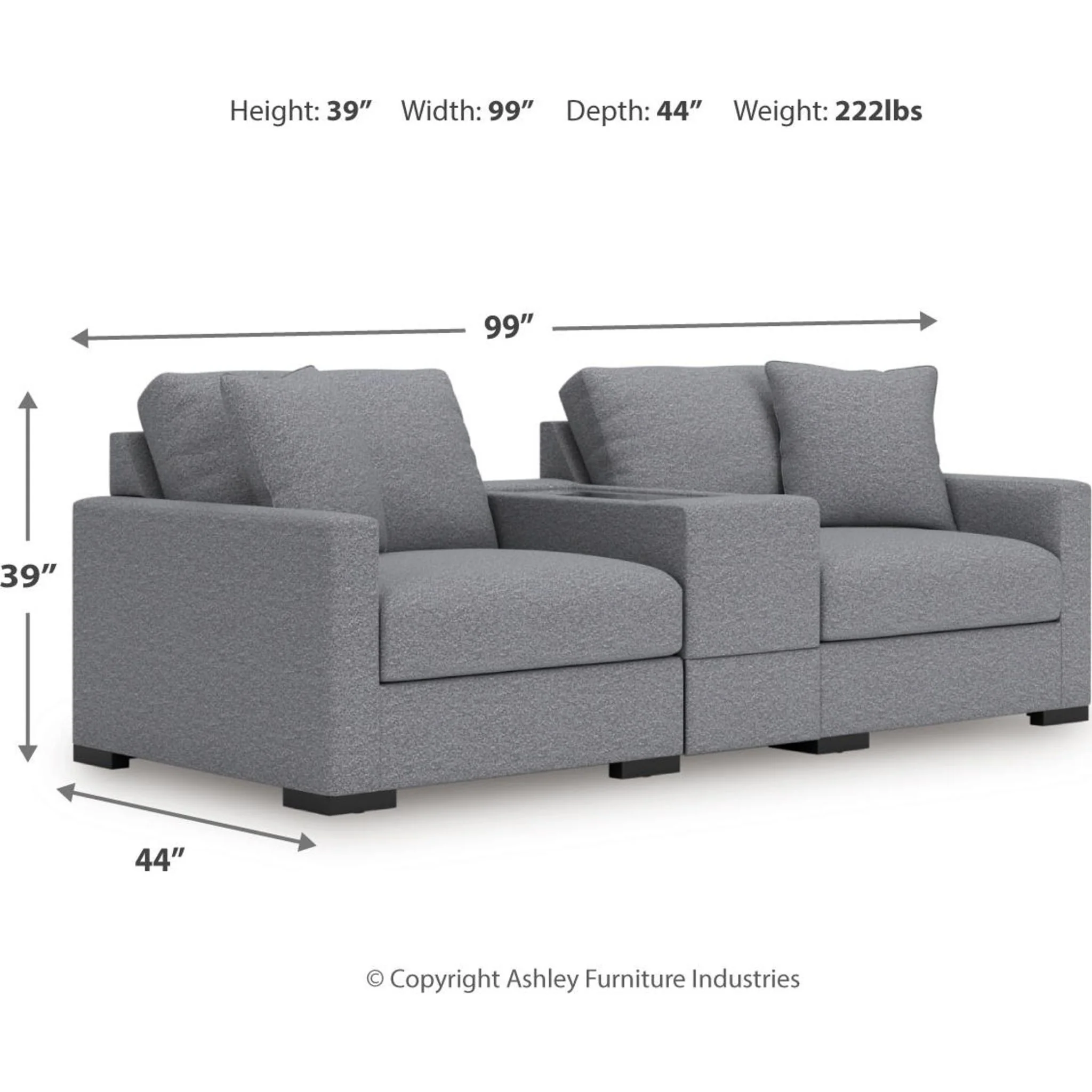 Omaha-Exclusive 3 Piece Modular Sectional with Storage - Image 3