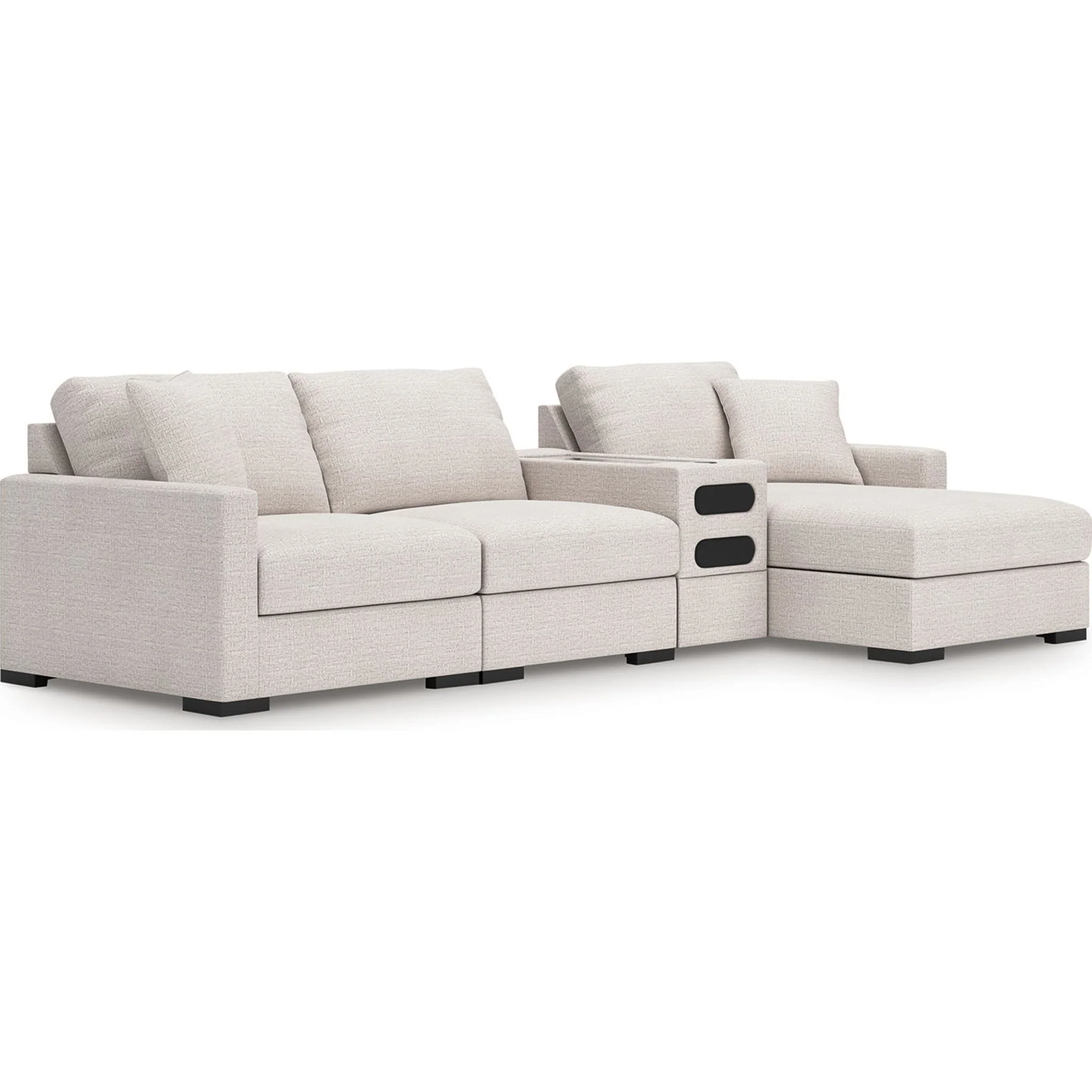 Omaha-Exclusive 4 Piece Modular Sectional with Audio System and Chaise - Image 89