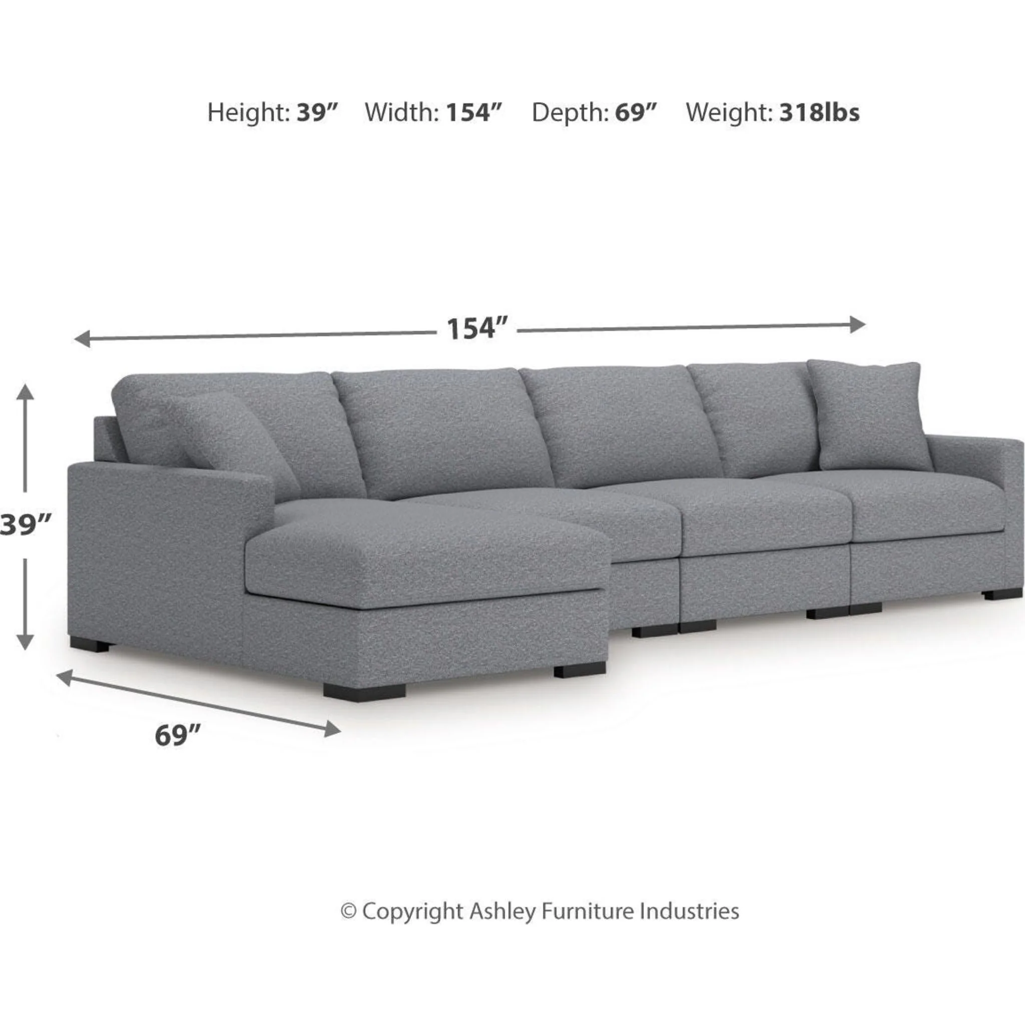 Omaha-Exclusive 4 Piece Modular Sectional with Chaise - Image 25