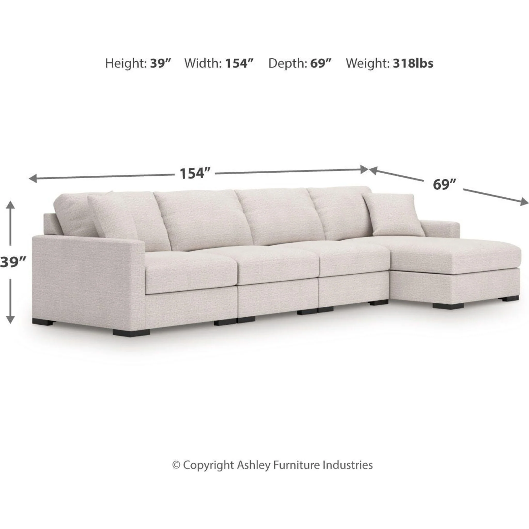 Omaha-Exclusive 4 Piece Modular Sectional with Chaise - Image 47