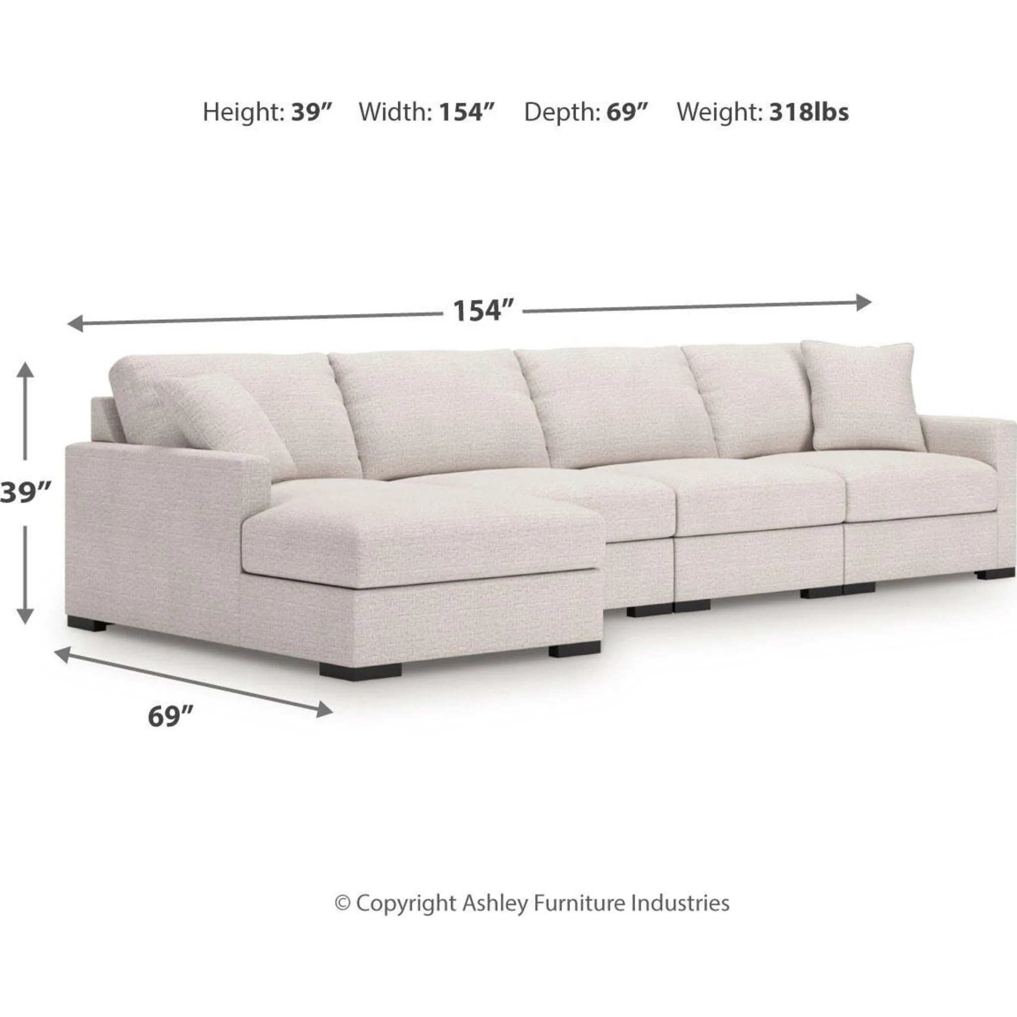 Omaha-Exclusive 4 Piece Modular Sectional with Chaise - Image 69