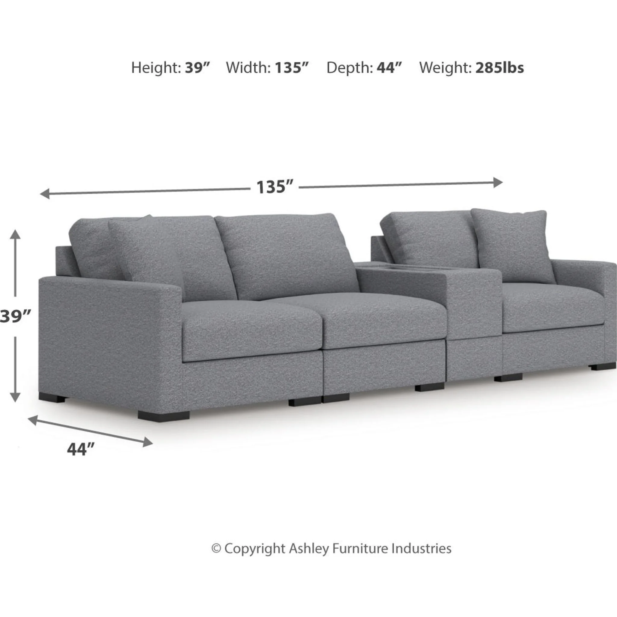 Omaha-Exclusive 4 Piece Modular Sectional with Storage - Image 3