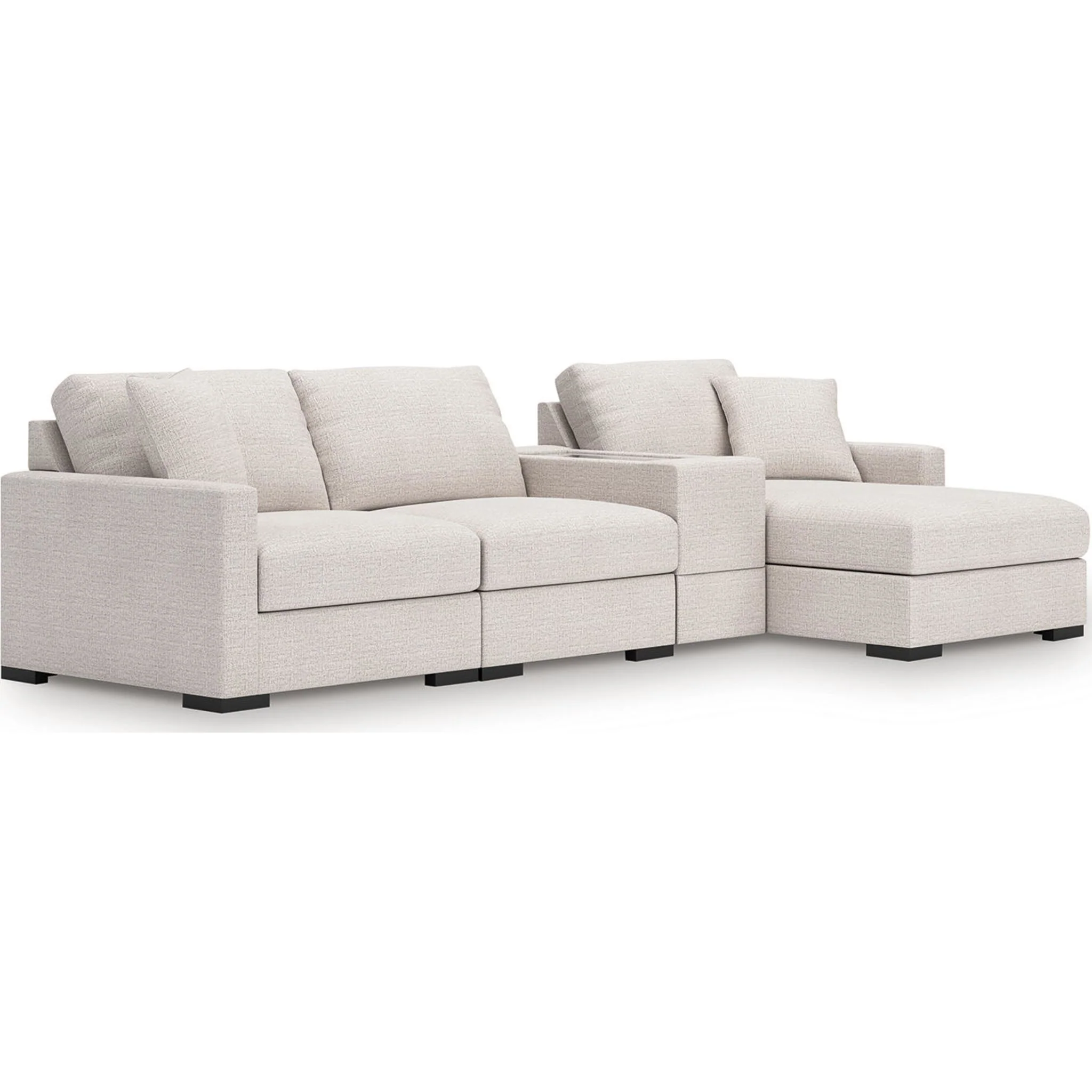 Omaha-Exclusive 4 Piece Modular Sectional with Storage and Chaise - Image 2