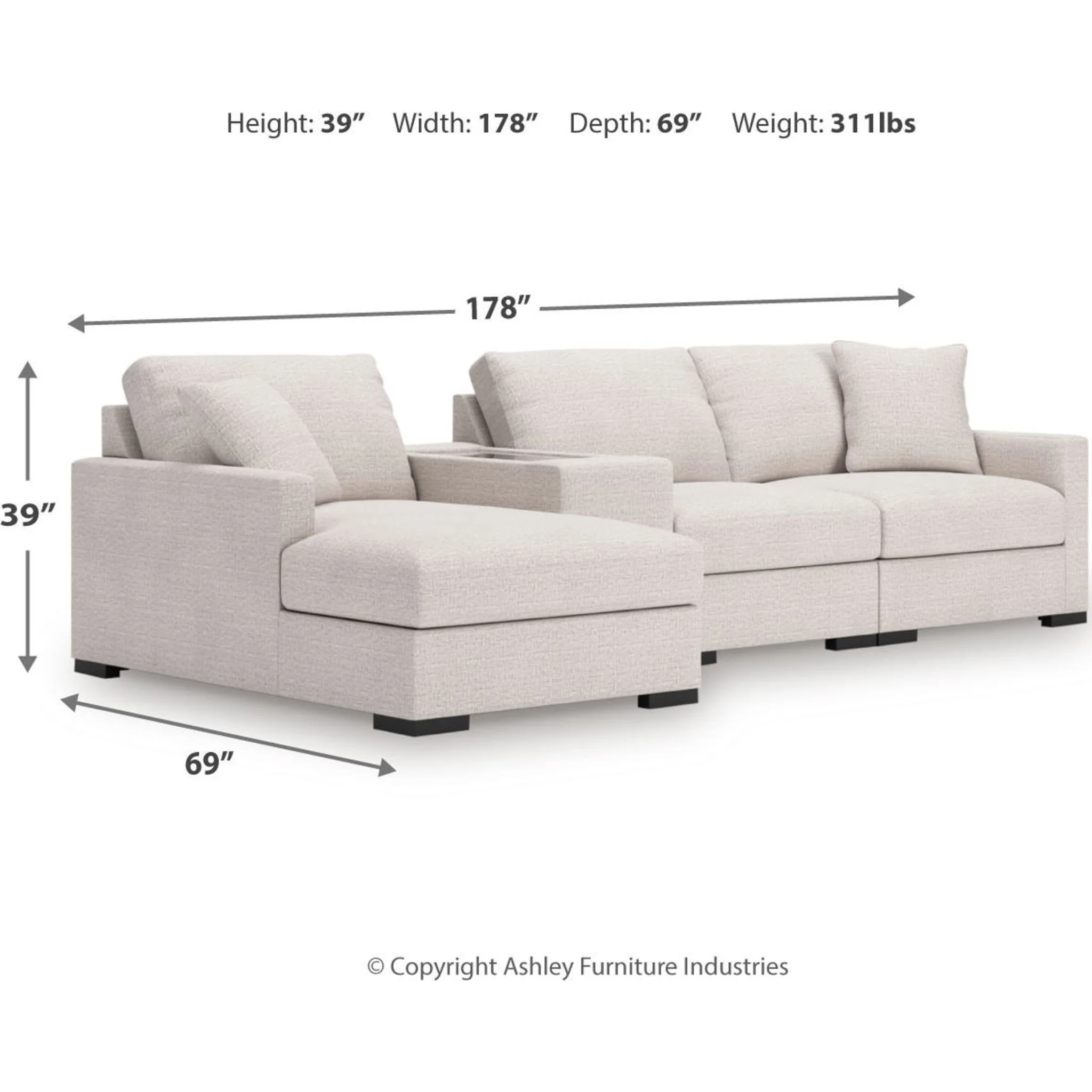 Omaha-Exclusive 4 Piece Modular Sectional with Storage and Chaise - Image 90